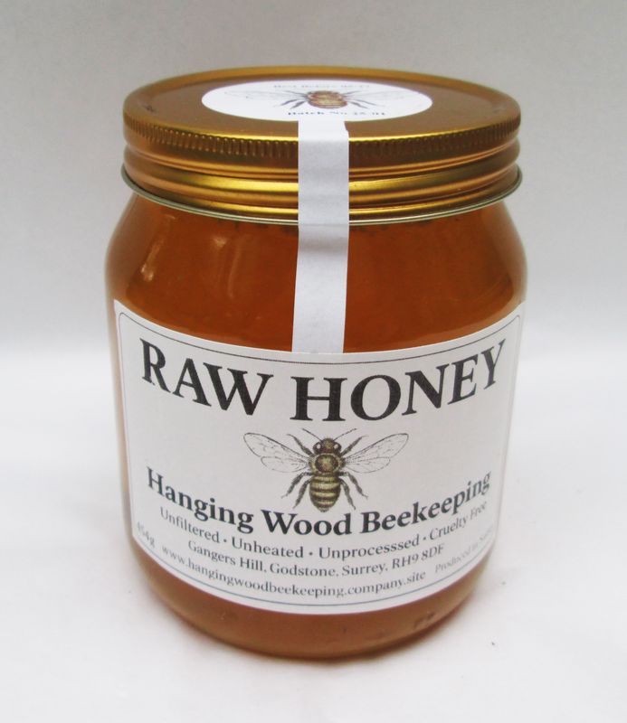 100% Raw Surrey Honey Unfiltered Unpasturised Cruelty Free 454g 1lb