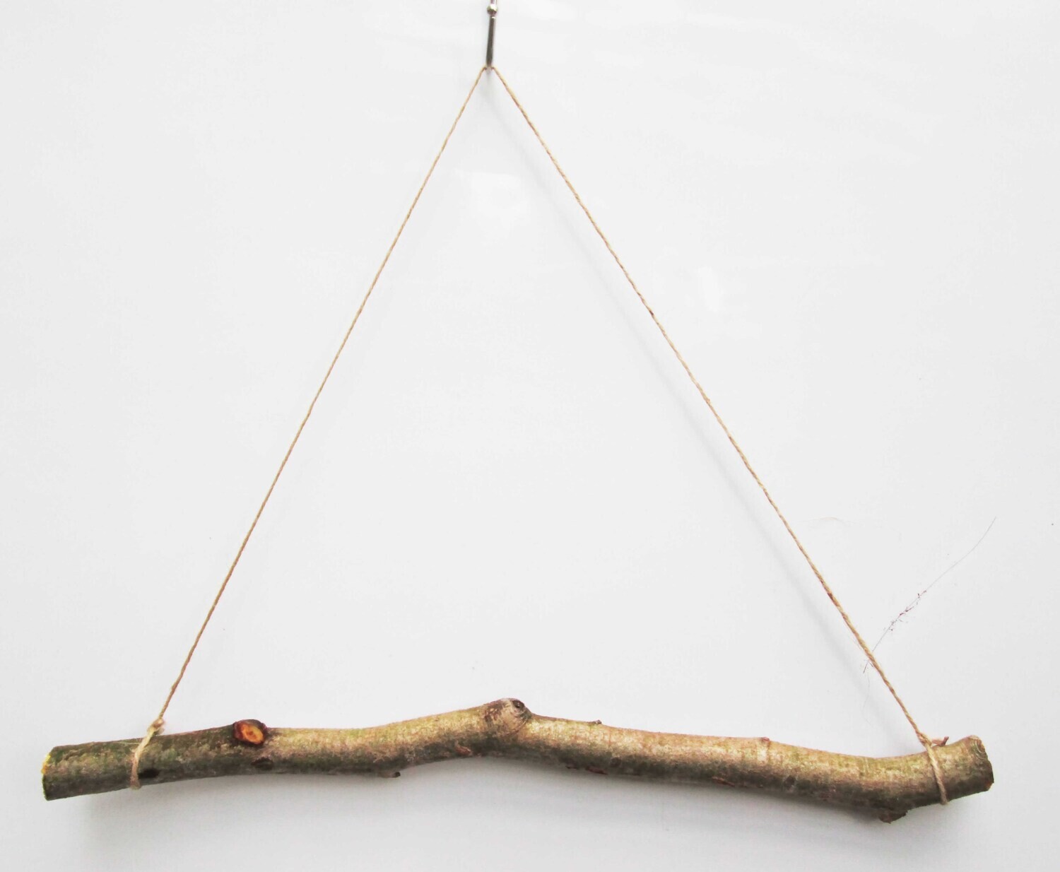 40cm Crooked Natural Branch Herb Drying Rack – Birch, Beech or Oak with Jute