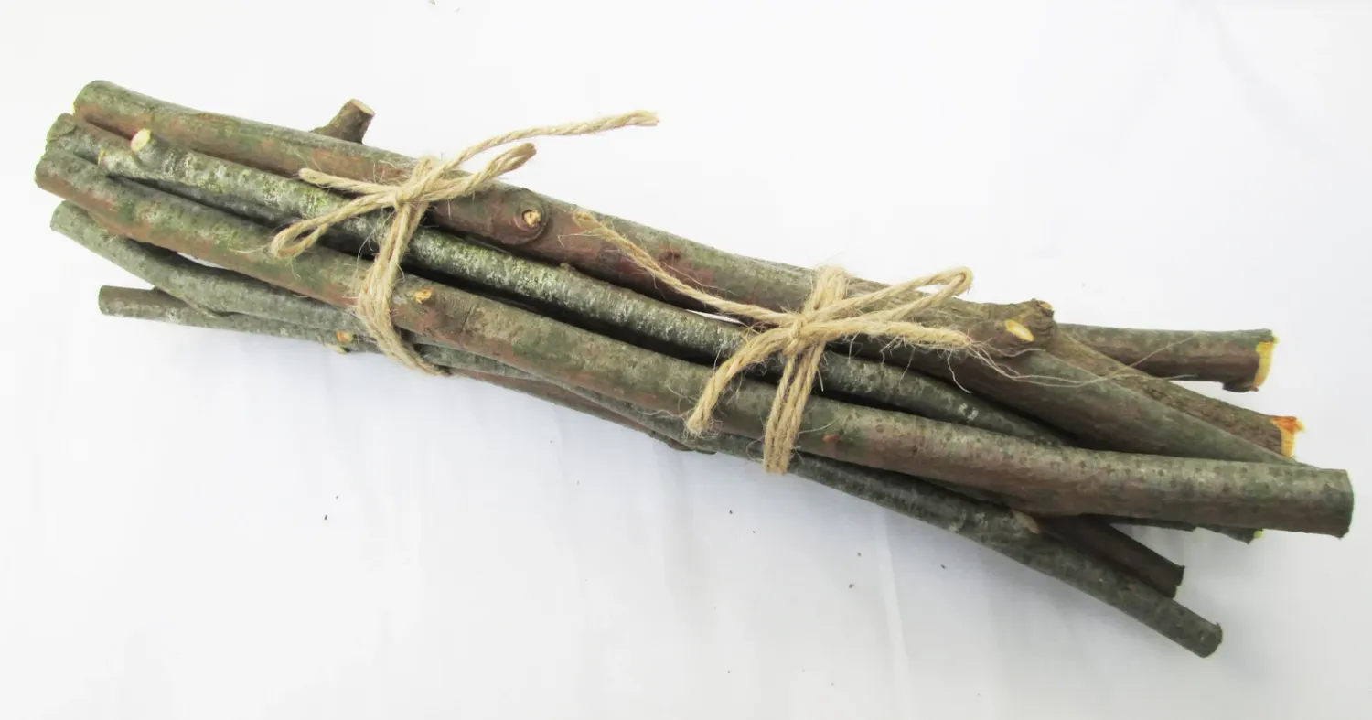 10 x 35cm Crooked Beech Ogham Staves – Natural Bark Branch Sticks for Crafts, Wands &amp; Rituals