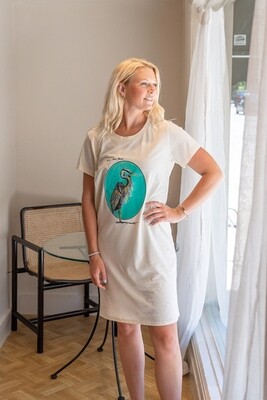 "Great Blue Heron"  T-Shirt Dress