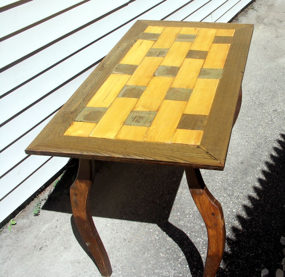"Dark Checkerboard Table"