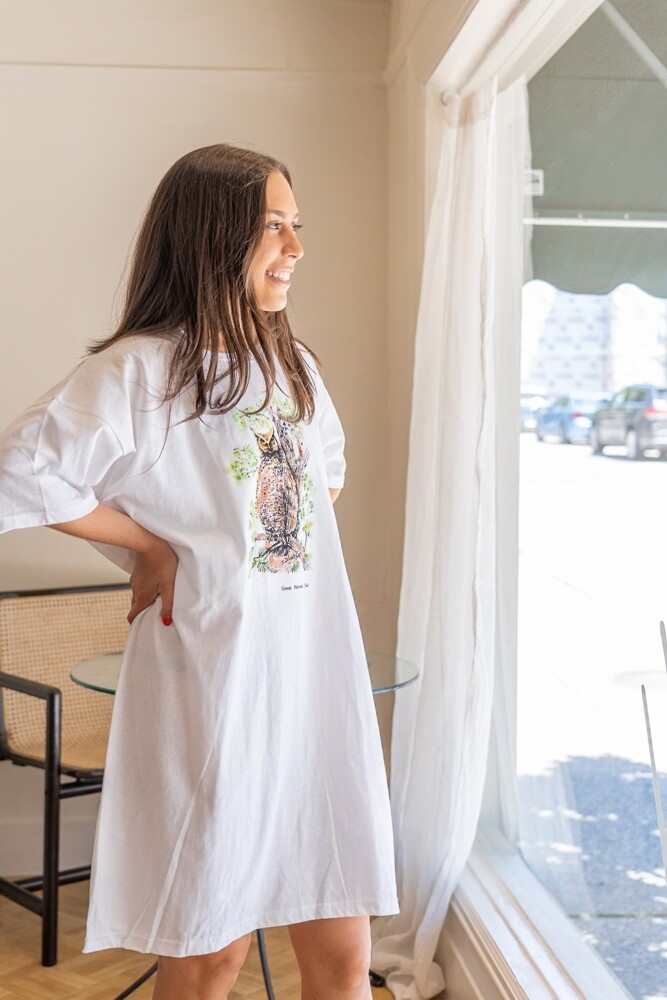 "Great Horned Owl"  T-Shirt Dress