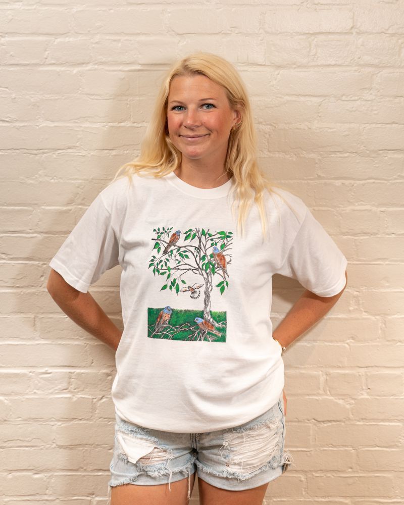 Lesser Kestrel and Ficus Tree T shirts Lesser Kestrel and Ficus Tree T shirts