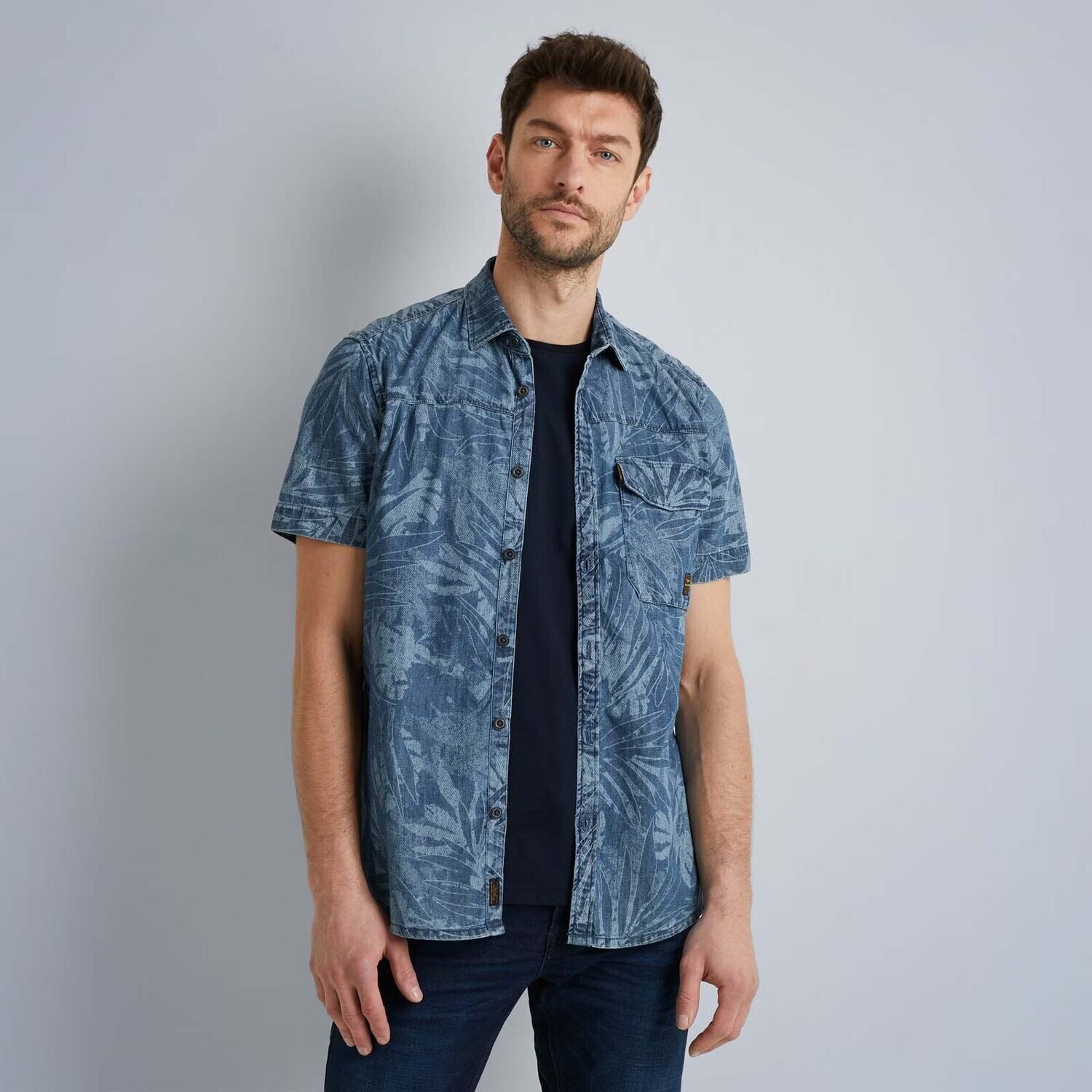 PME Legend | Korte Mouwen Denim Overhemd PSIS2303241-590