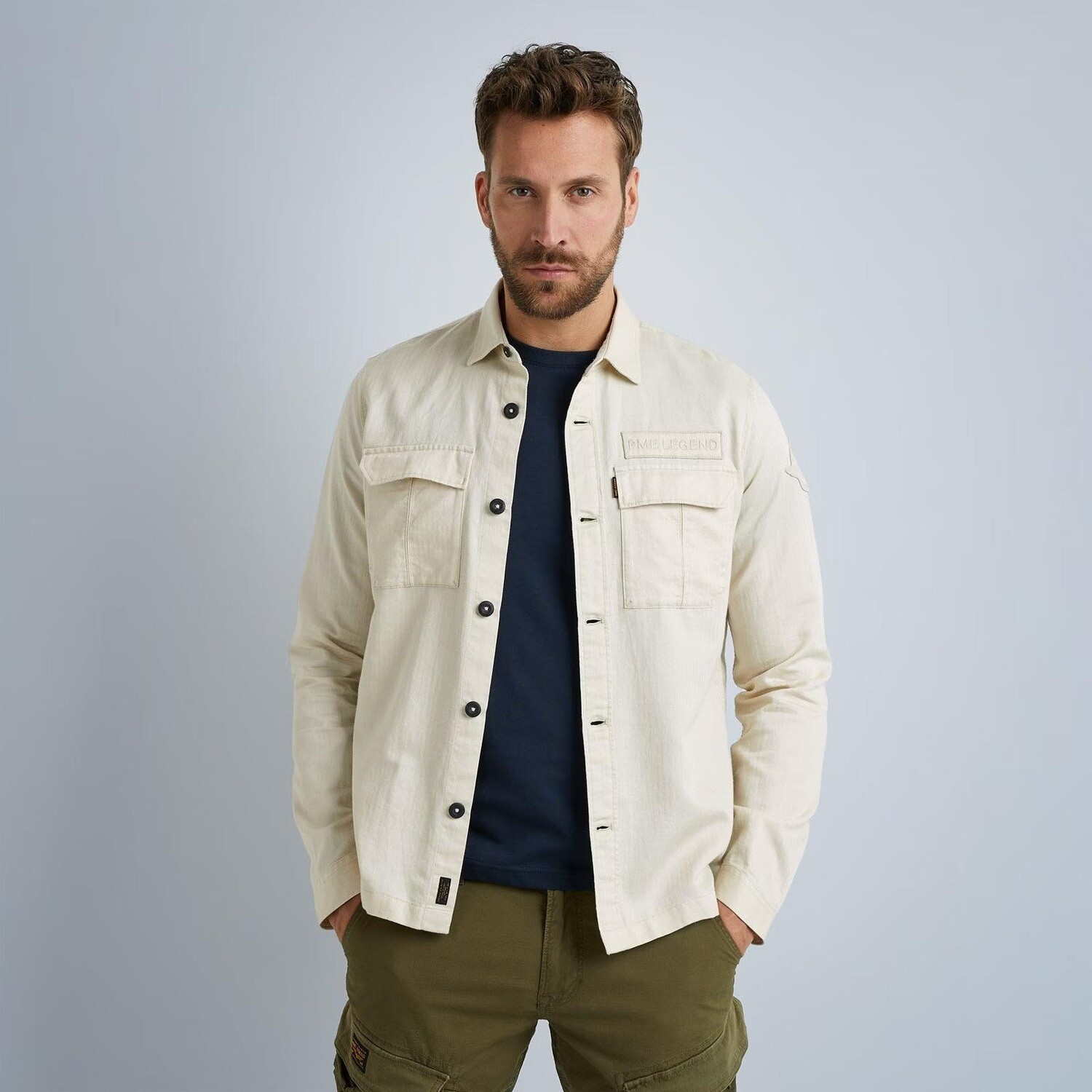 PME Legend | Lange Mouwen Linnen Blend Overhemd PSI2304230-7011