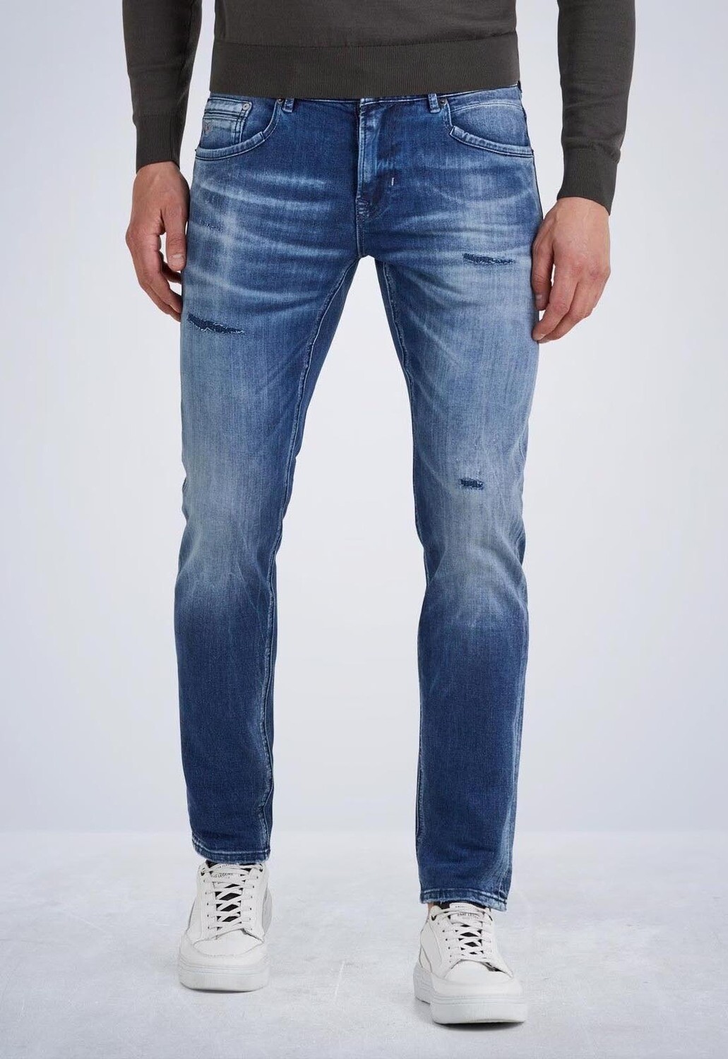 PME Legend | Tailwheel slim fit jeans met repair marks