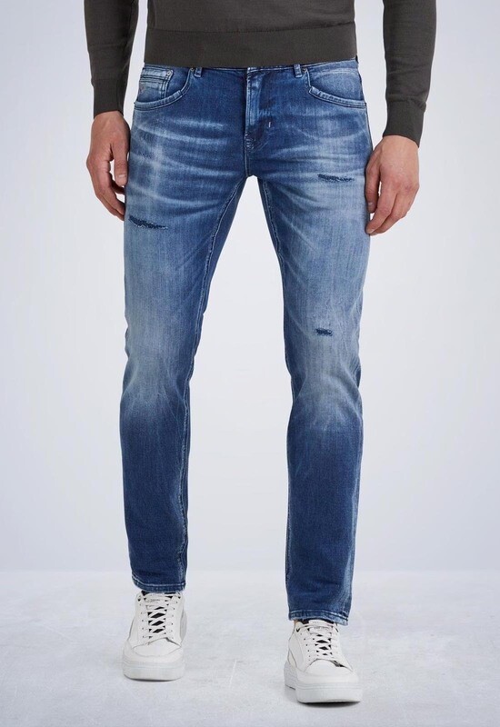 PME Legend | Tailwheel slim fit jeans met repair marks PTR2308715-BDW