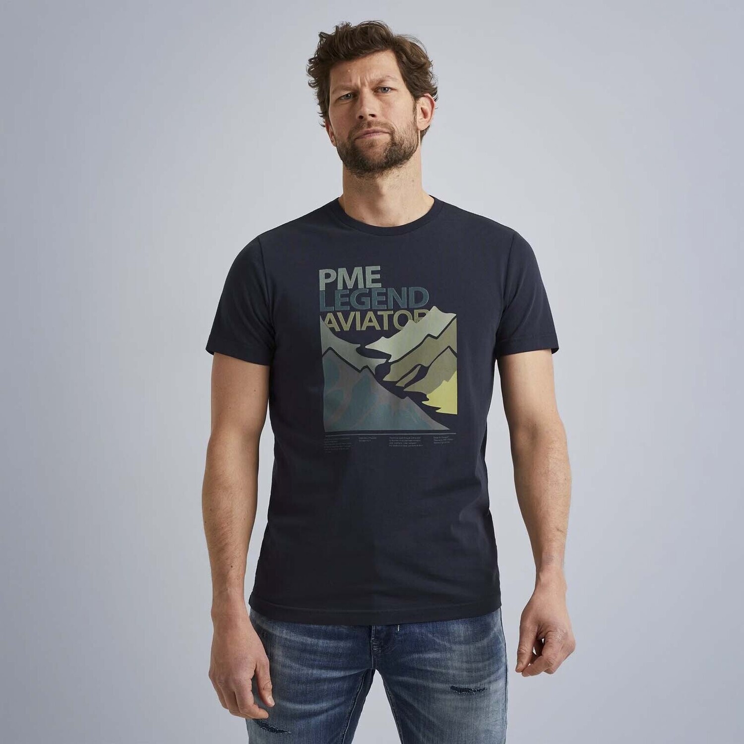 PME Legend | T-shirt van jersey met artwork PTSS2308562-5281
