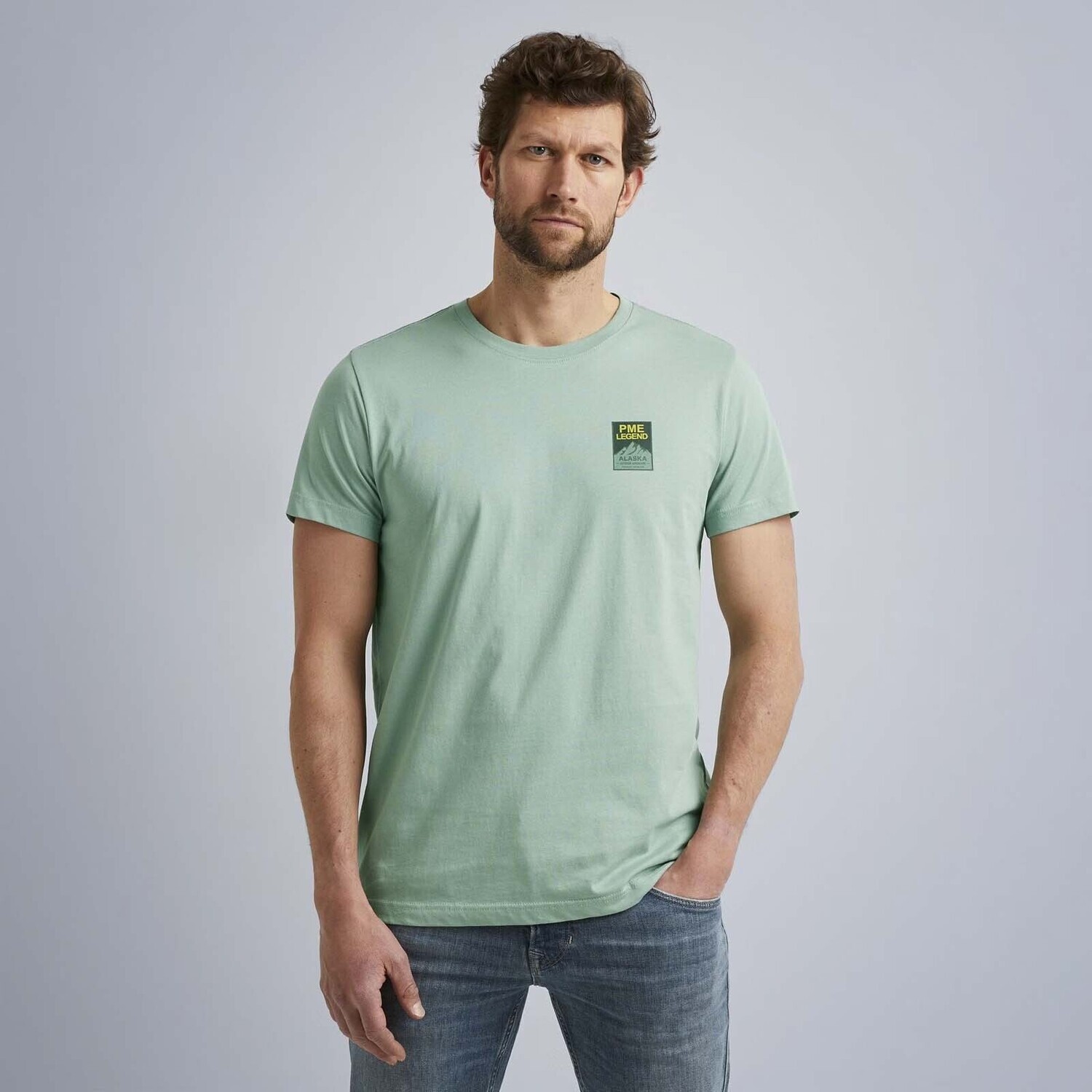 PME Legend | T-shirt van jersey met klein artwork PTSS2308561-6017