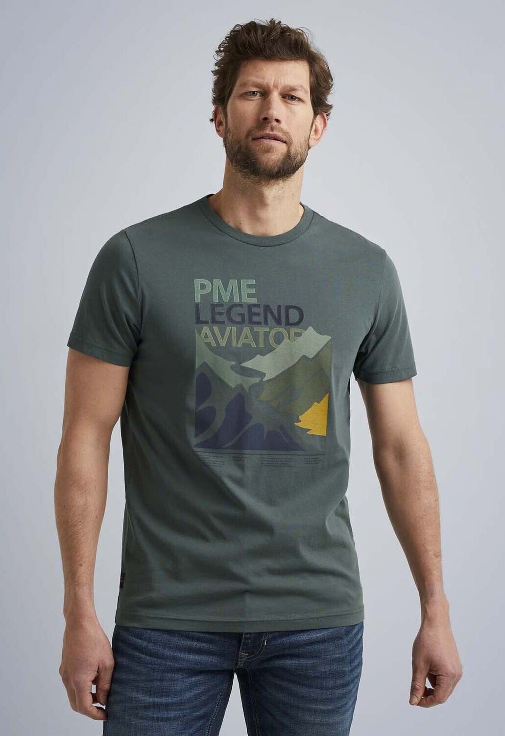 PME Legend | T-shirt van jersey met artwork PTSS2308562-6026