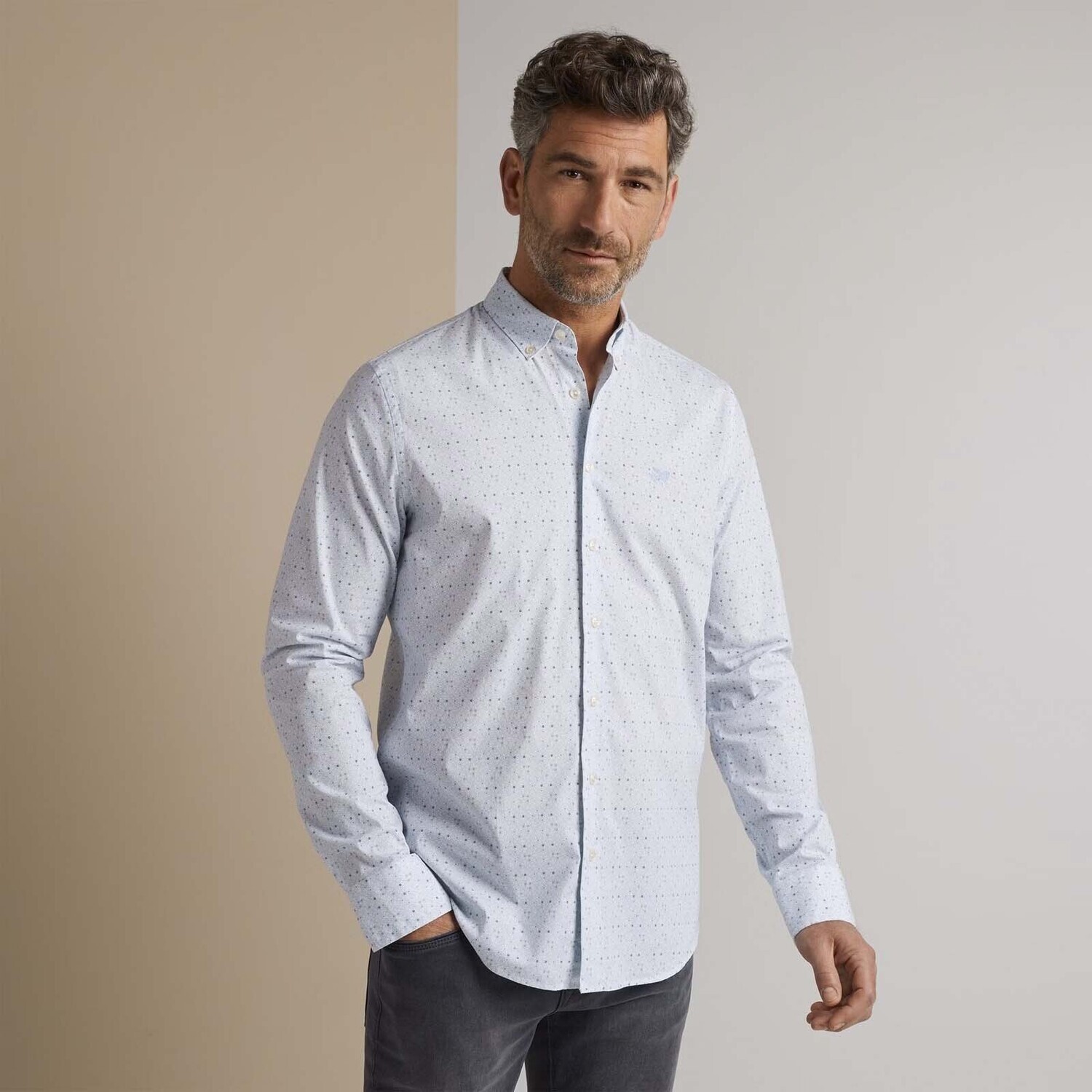 Vanguard | Overhemd van poplin katoen met stretch, Size: L