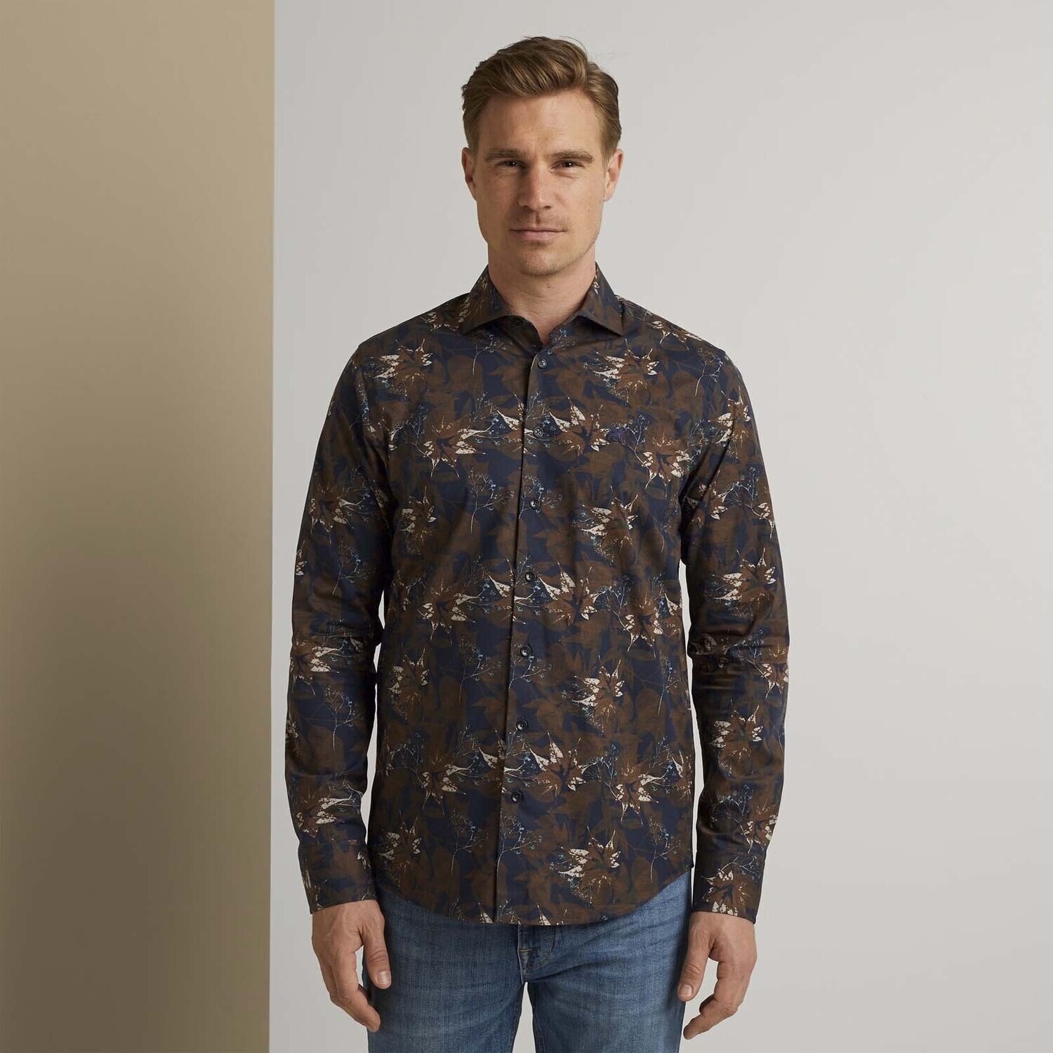 Vanguard | Overhemd van poplin katoen met stretch