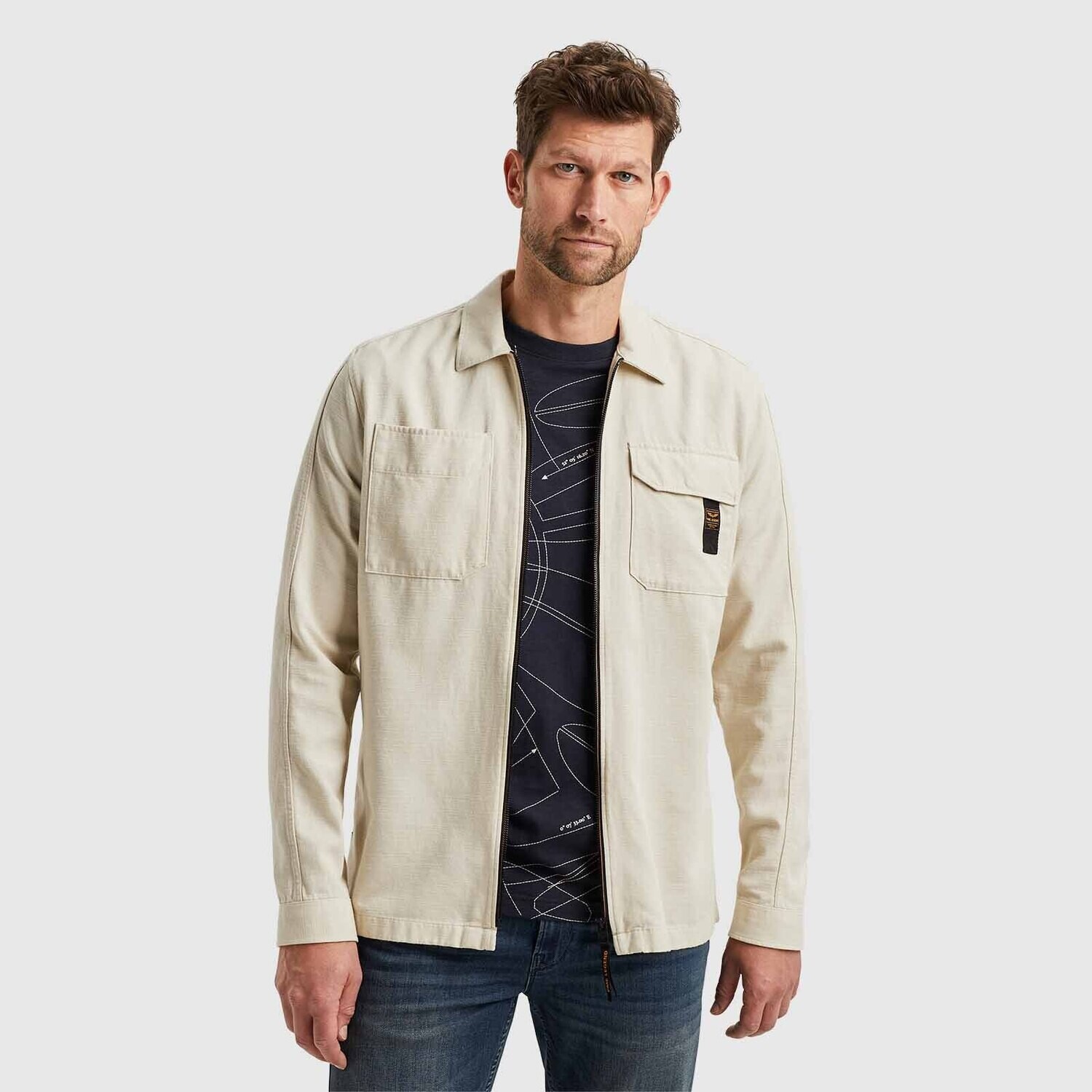 PME Legend | Shirt jacket van katoen/tencel PSI2402216-7013