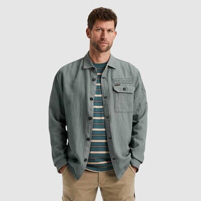 PME Legend | Shirt jacket met herringbone patroon PSI2403224-6019
