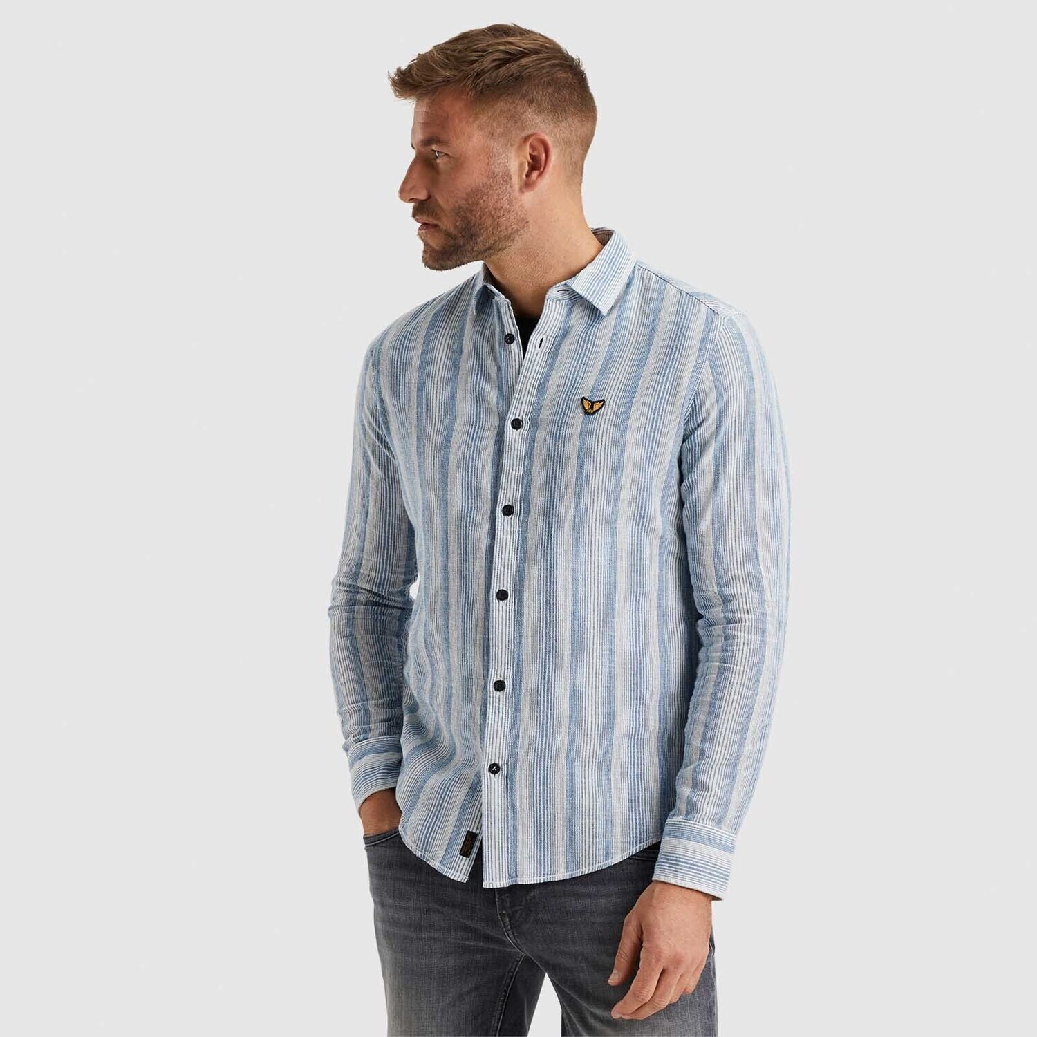 PME Legend | Overhemd met streeppatroon PSI2403246-5187