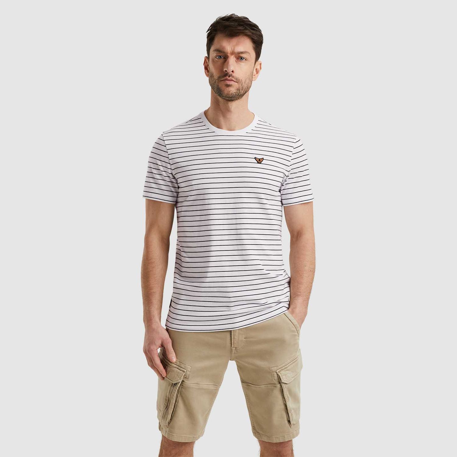 PME Legend | T-shirt met streeppatroon PTSS2404575-7003