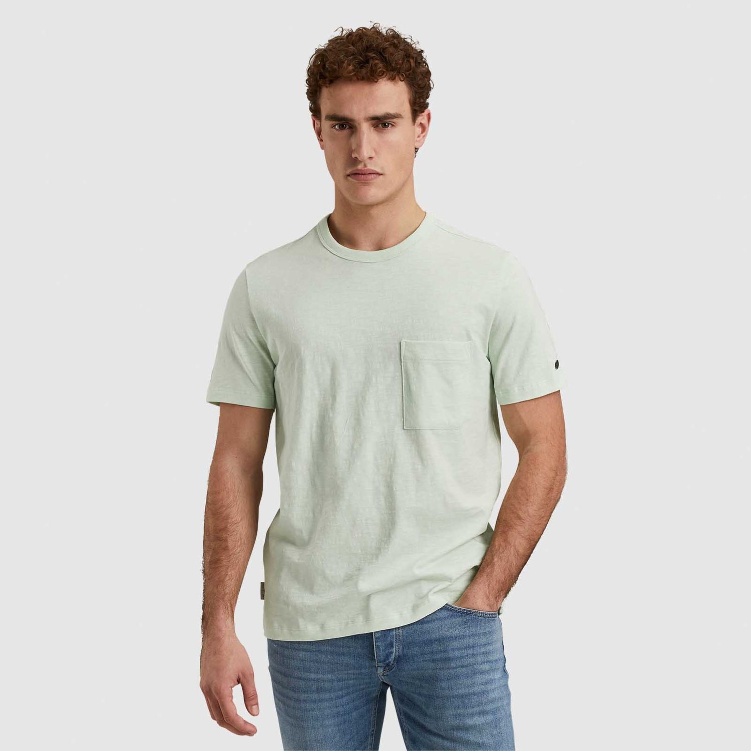 Cast Iron | T-shirt van slubkatoen CTSS2405597-6220