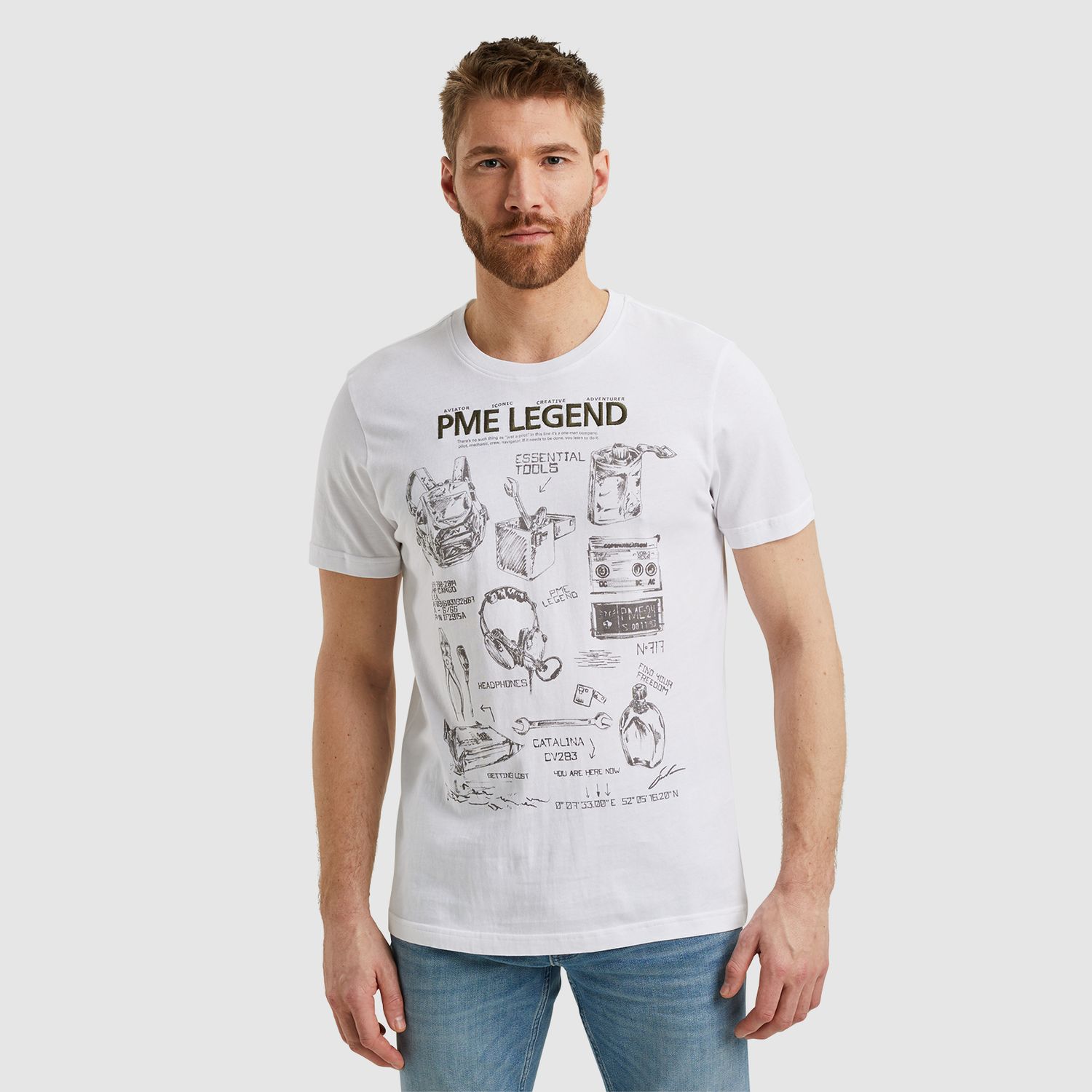PME Legend | T-shirt met artwork PTSS2405561-7003
