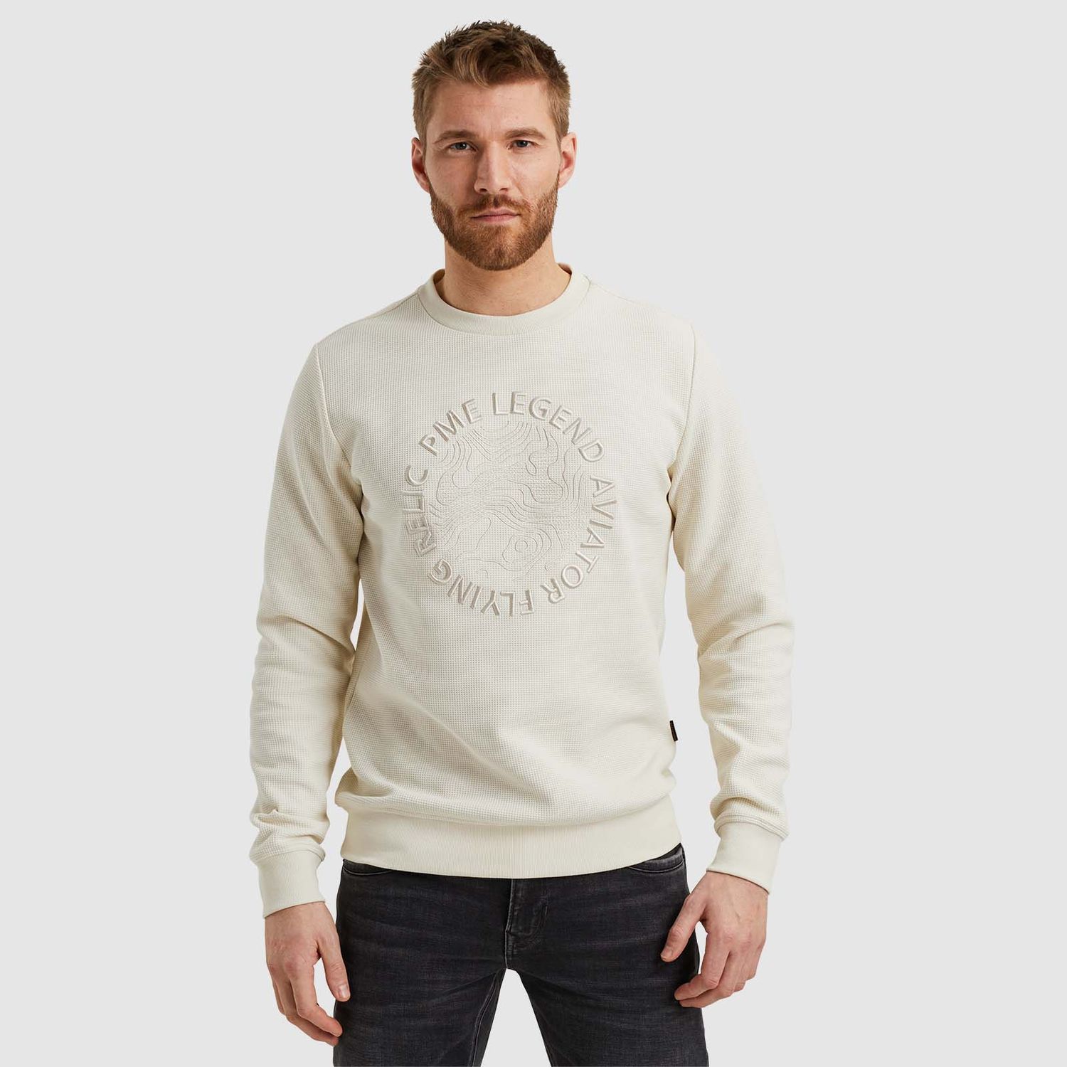 PME Legend | Sweatshirt met wafelstructuur PSW2408429-7013