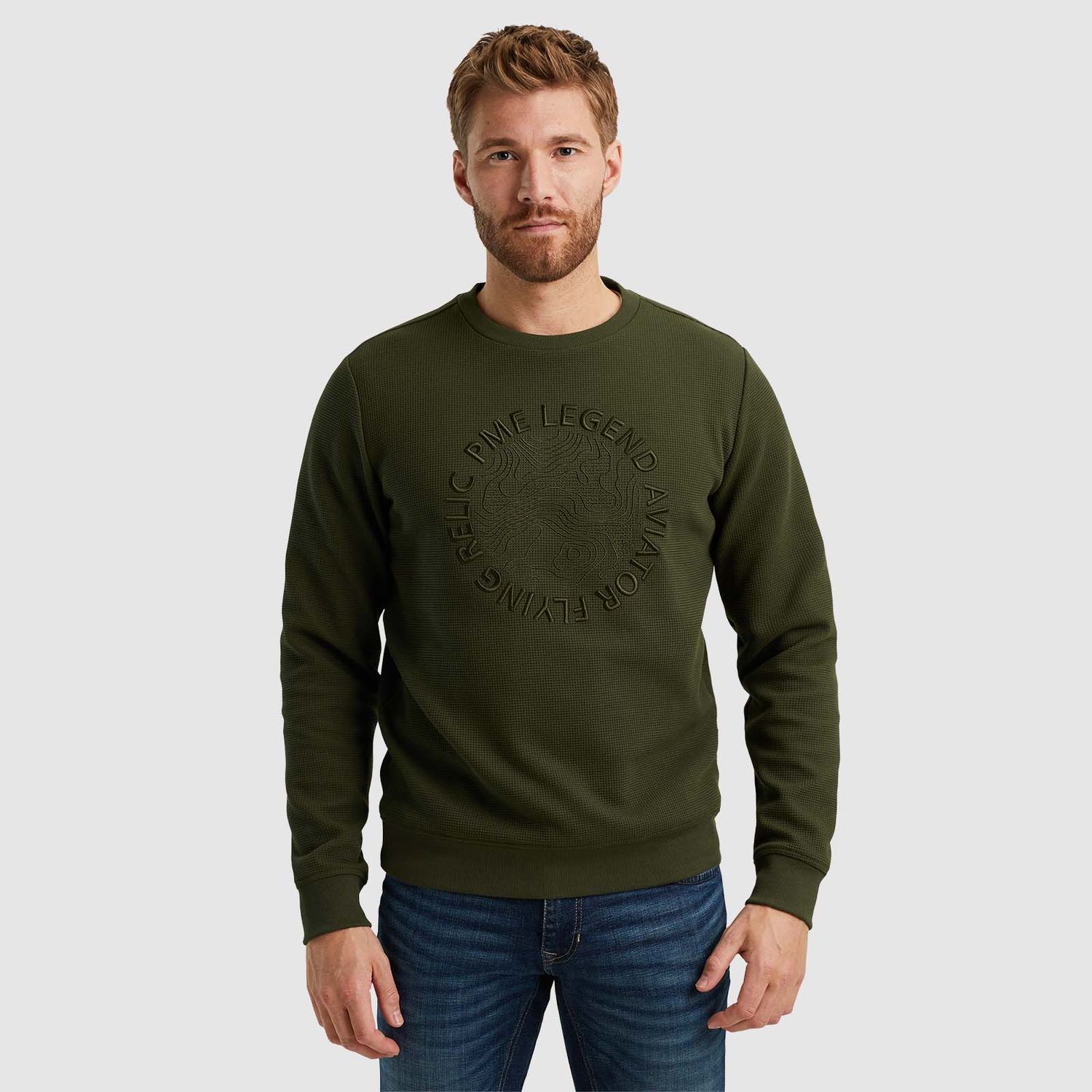 PME Legend | Sweatshirt met wafelstructuur PSW2408429-6154