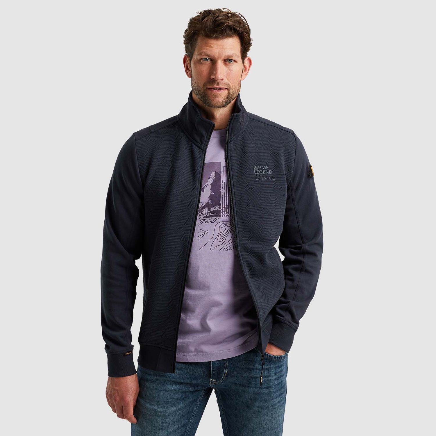 PME Legend | Sweat jacket met ritssluiting PSW2408424-5281