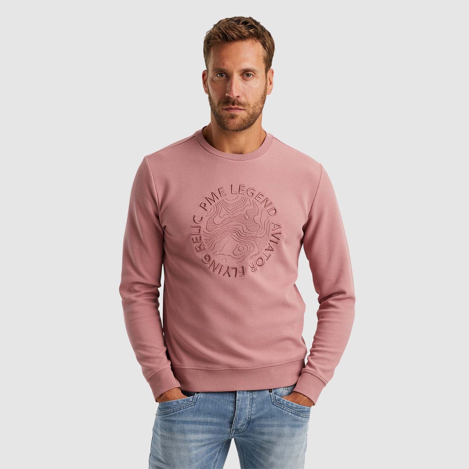 PME Legend | Sweatshirt met wafelstructuur PSW2408429-3163