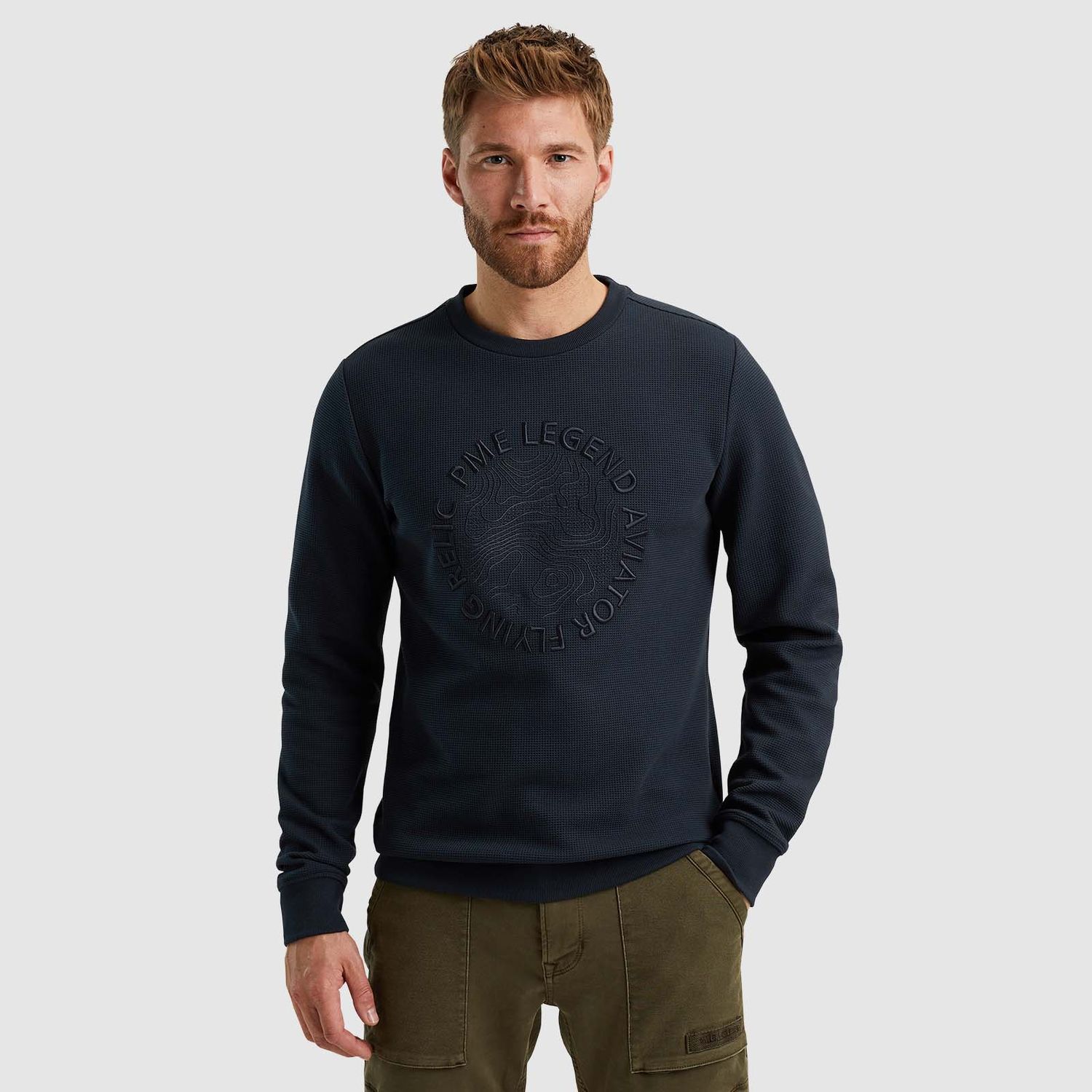 PME Legend | Sweatshirt met wafelstructuur PSW2408429-5281
