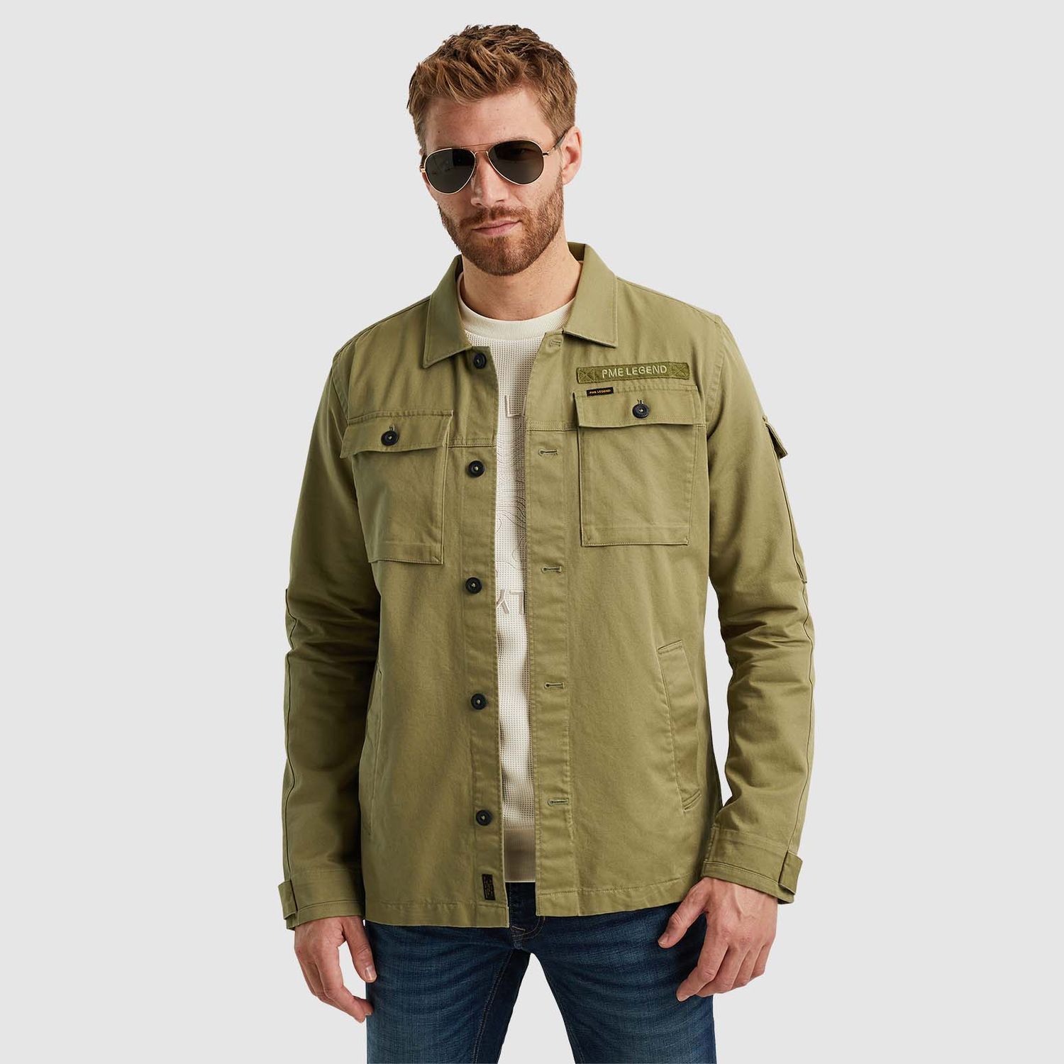 PME Legend | Shirt jacket met flight pocket PSI2408214-6399