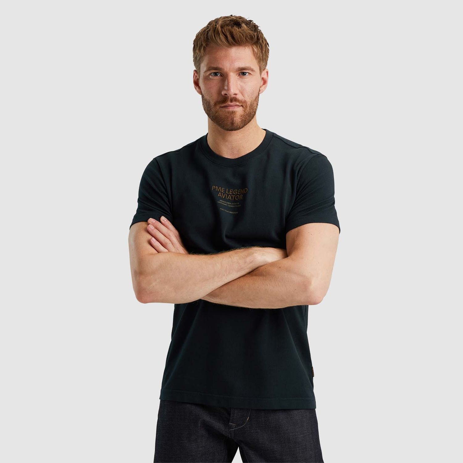 PME Legend | T-shirt met wafelstructuur PTSS2408564-5281