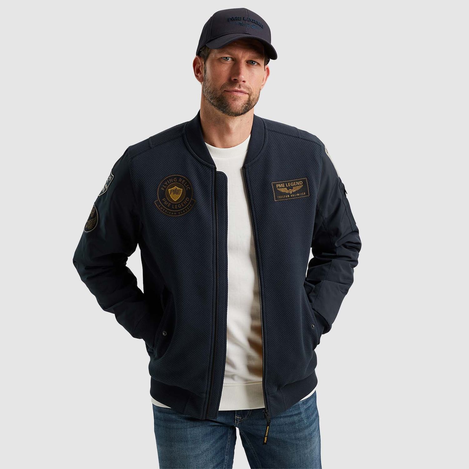 PME Legend | Sweat jacket met badges PSW2408431-5281