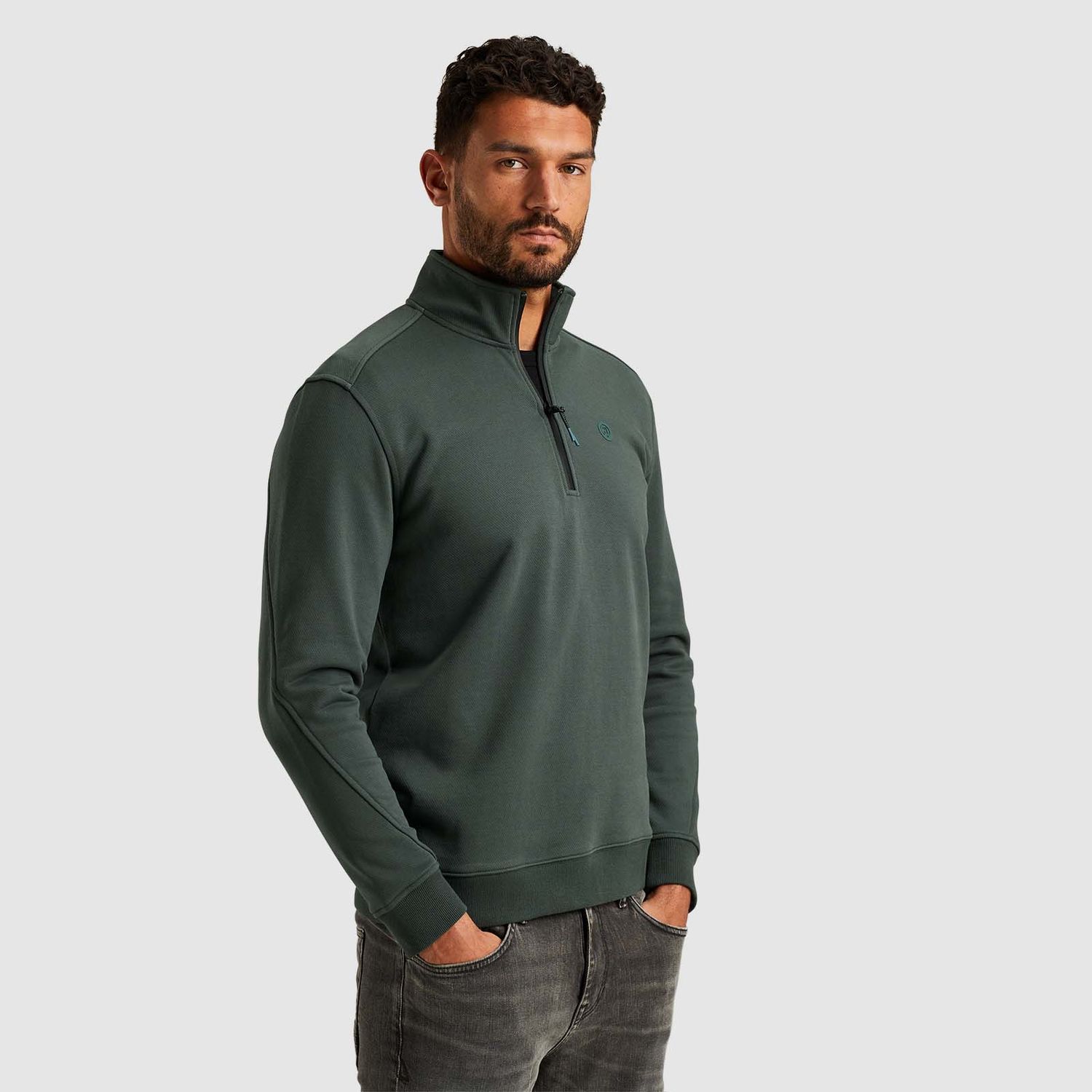 Cast Iron | Sweatshirt met halve rits CSW2409443-6026