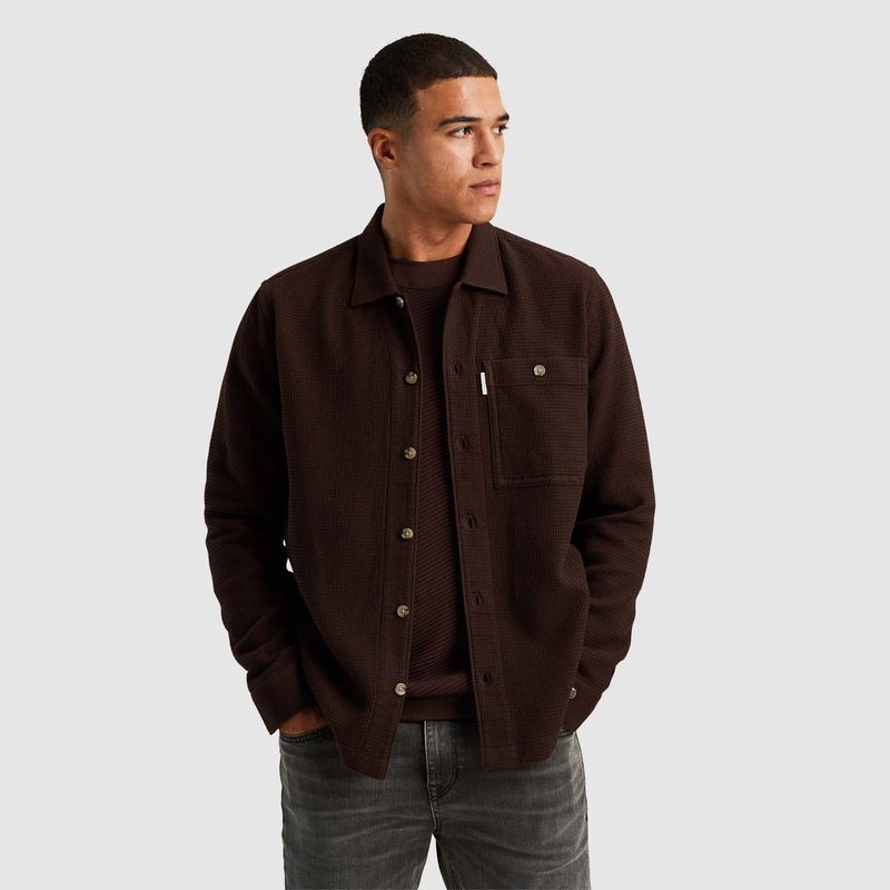 Cast Iron | Shirt jacket met wafelstructuur CSI2409221-8088