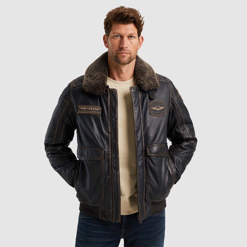 PME Legend | Snowprop leren jas PLJ2409701-771