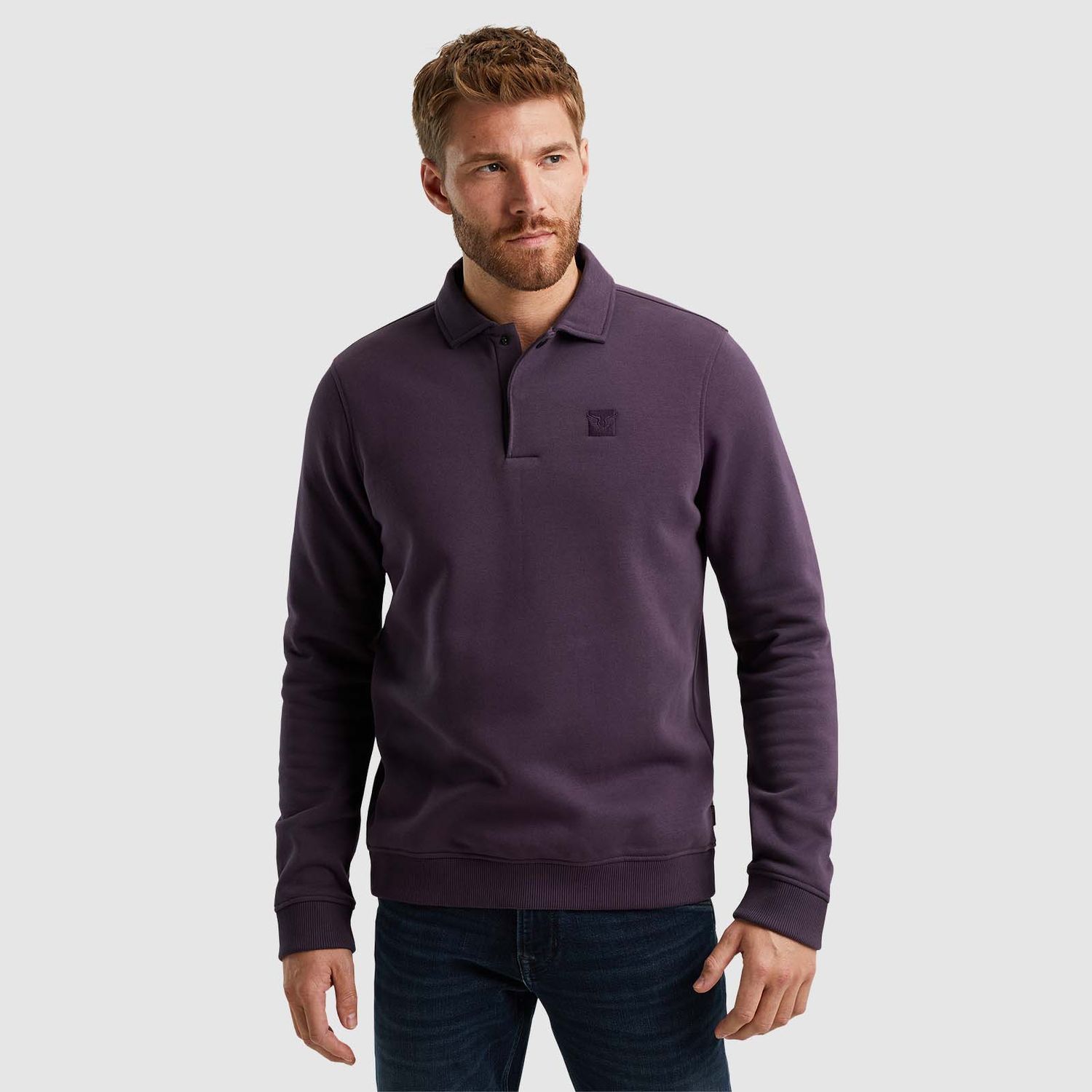 PME Legend | Sweatshirt met polokraag PSW2409454-4343
