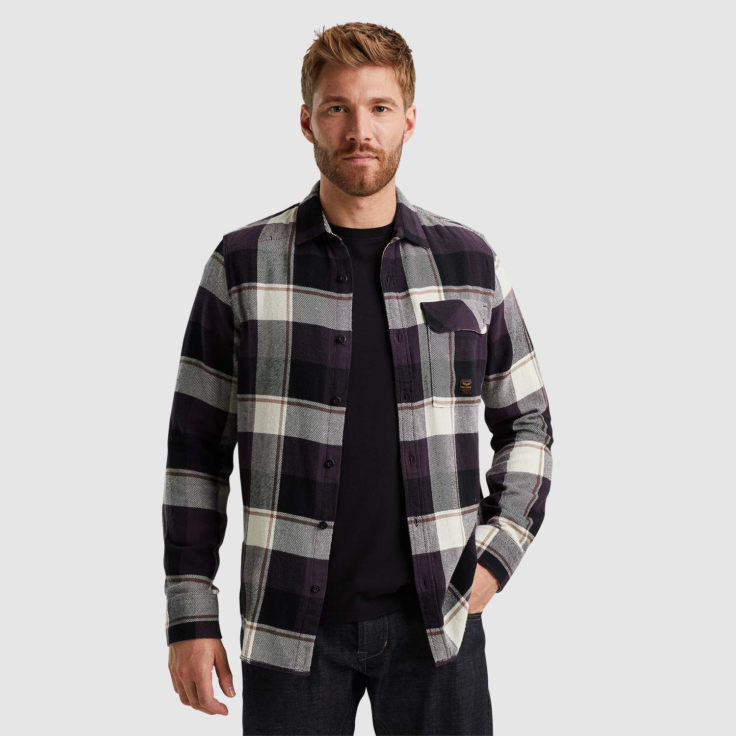 PME Legend | Overhemd met ruitpatroon PSI2409222-4343