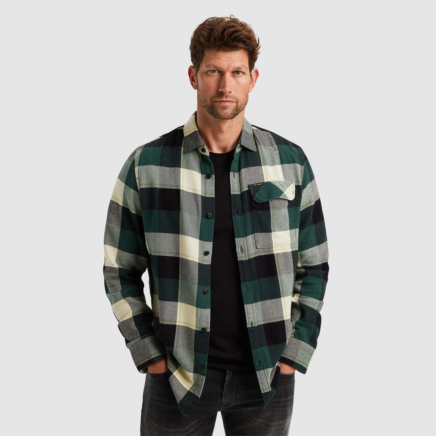 PME Legend | Overhemd met ruitpatroon PSI2409222-6143