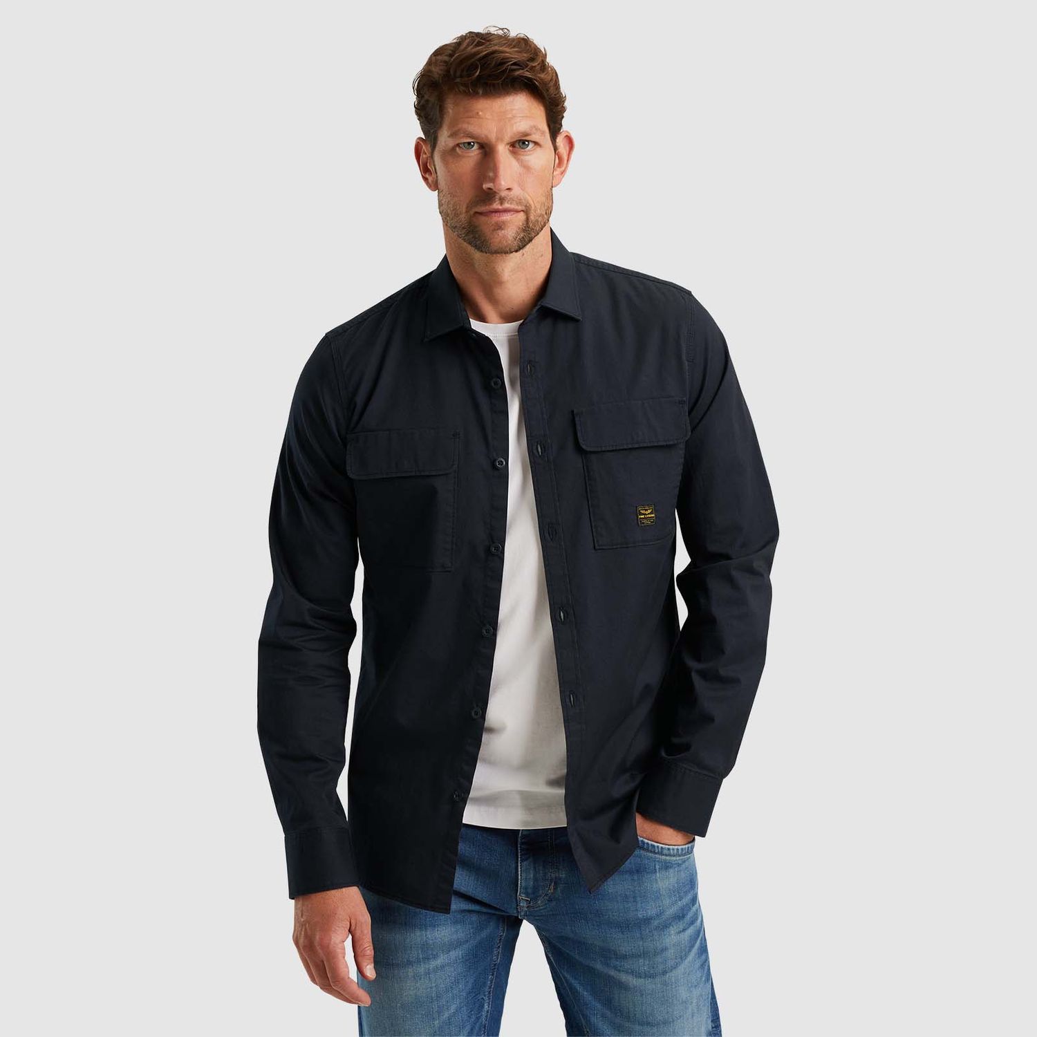 PME Legend | Overhemd van katoen met stretch PSI2409226-9139