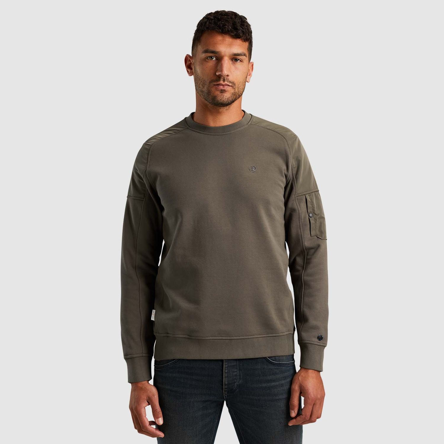 Cast Iron | Sweatshirt met nylon details CSW2410472-8027
