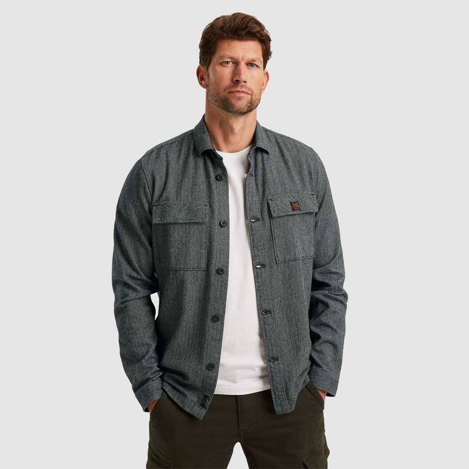 PME Legend | Shirt jacket van 100% katoen PSI2410214-9139