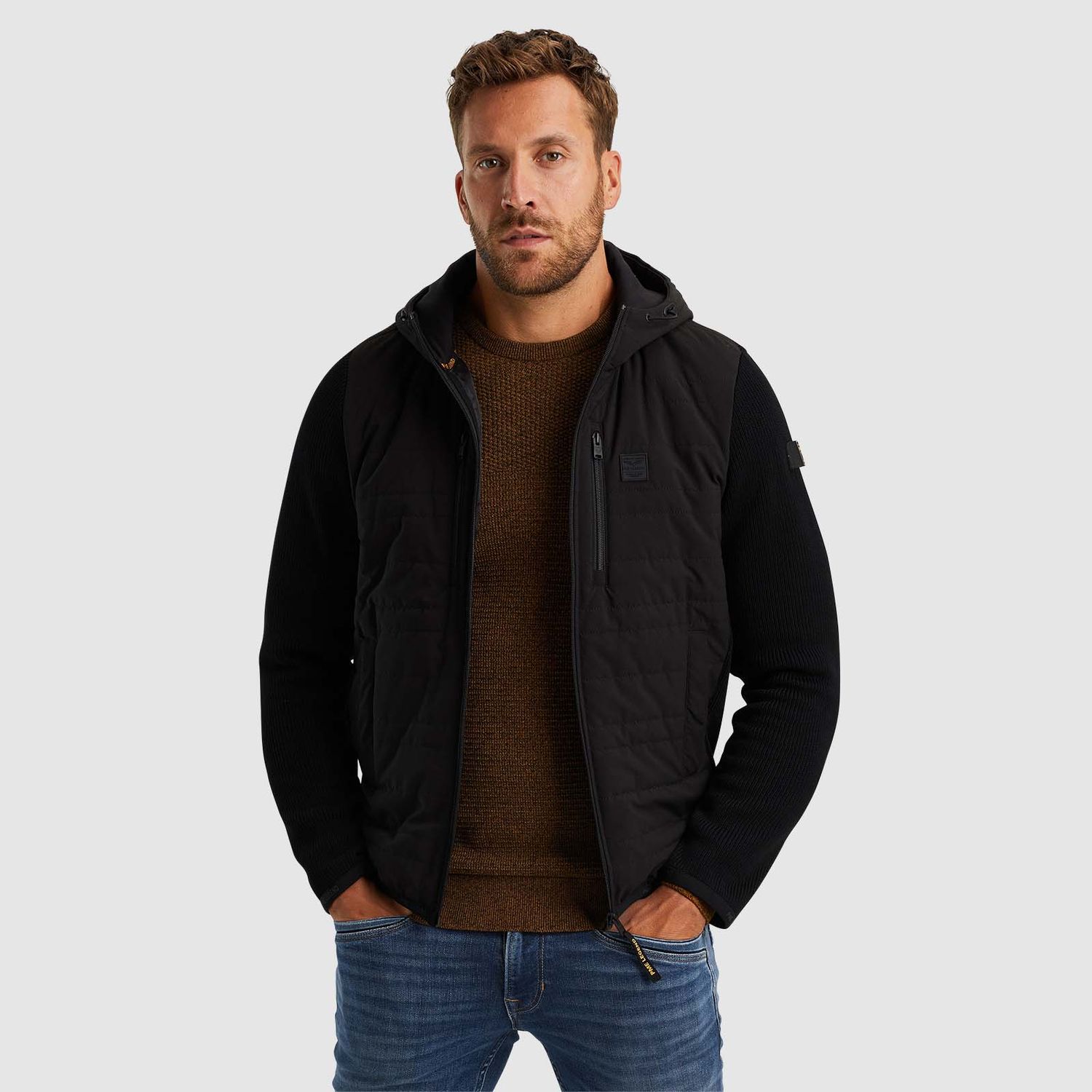 PME Legend | Hybrid jacket van een materiaalmix PSW2410477-999