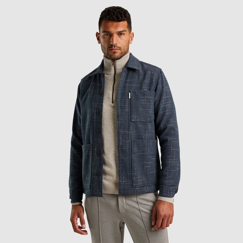 Cast Iron | Shirt jacket met structuur weave CSI2411278-5442