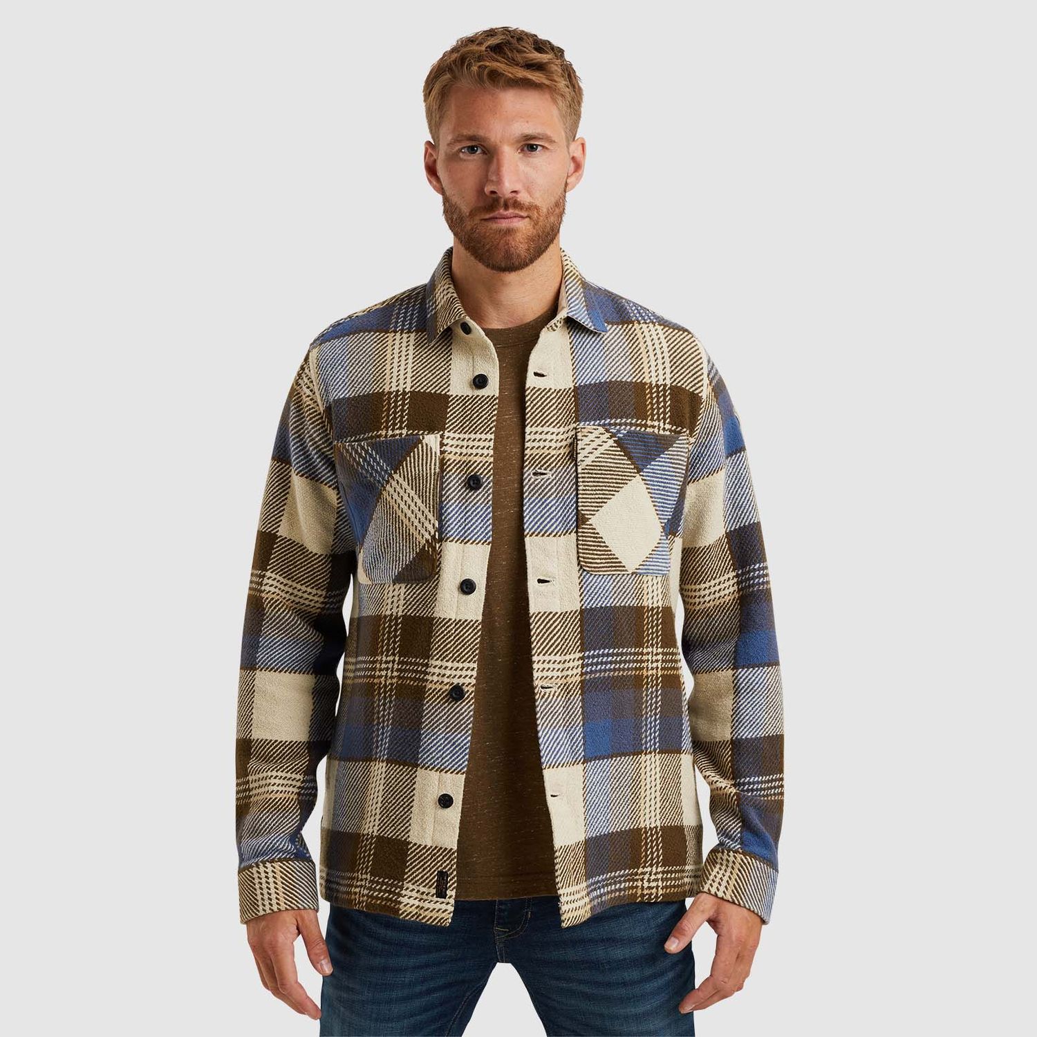 PME Legend | Shirt jacket met ruitpatroon PSI2411251-5054