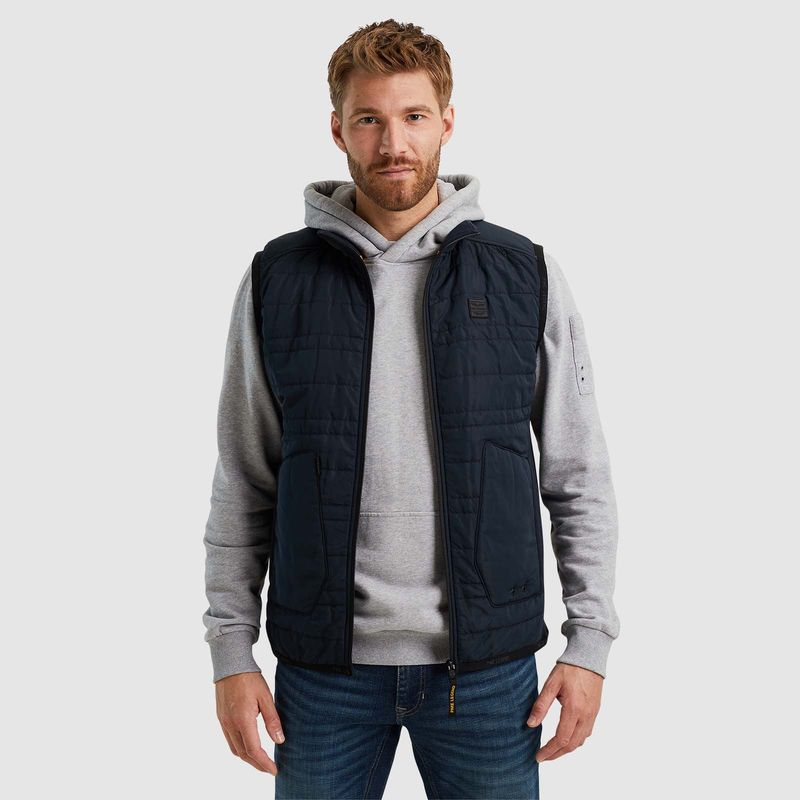 PME Legend | Bodywarmer van een materiaalmix PBW2411486-5281