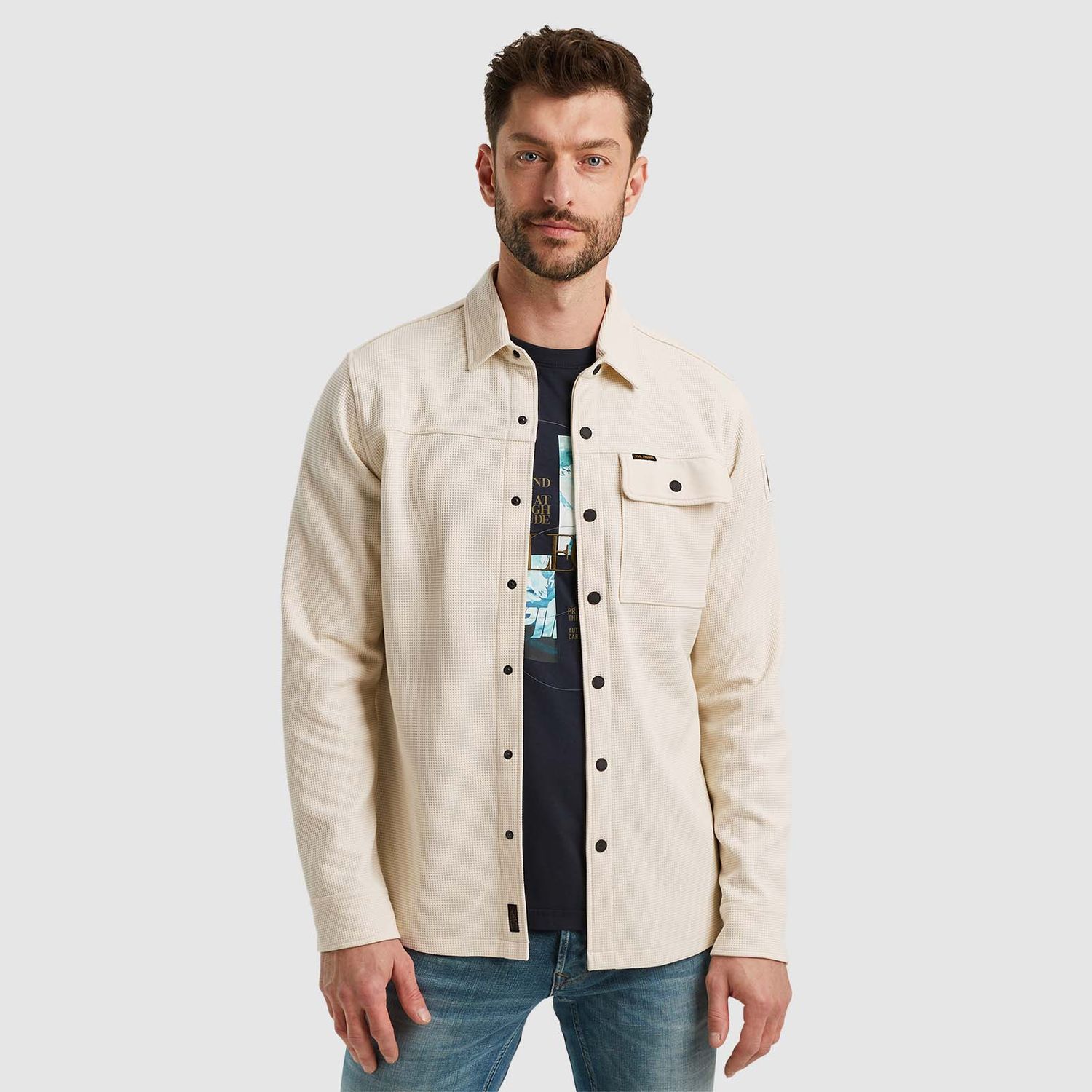 PME Legend | Shirt jacket met wafelstructuur PSI2411254-7013