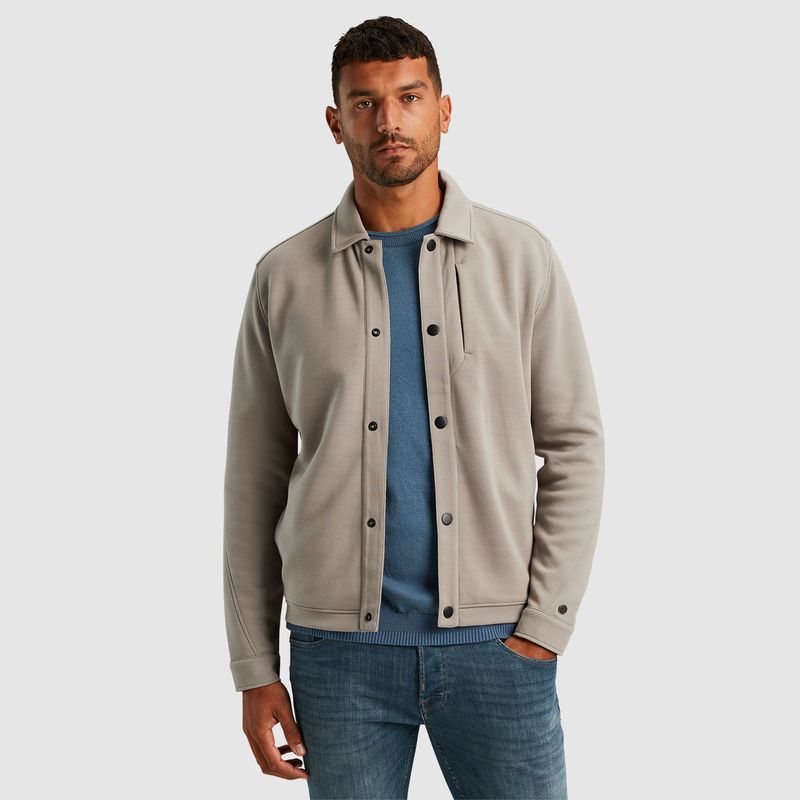 Cast Iron | Shirt jacket van sweatstof CSW2411460-8225