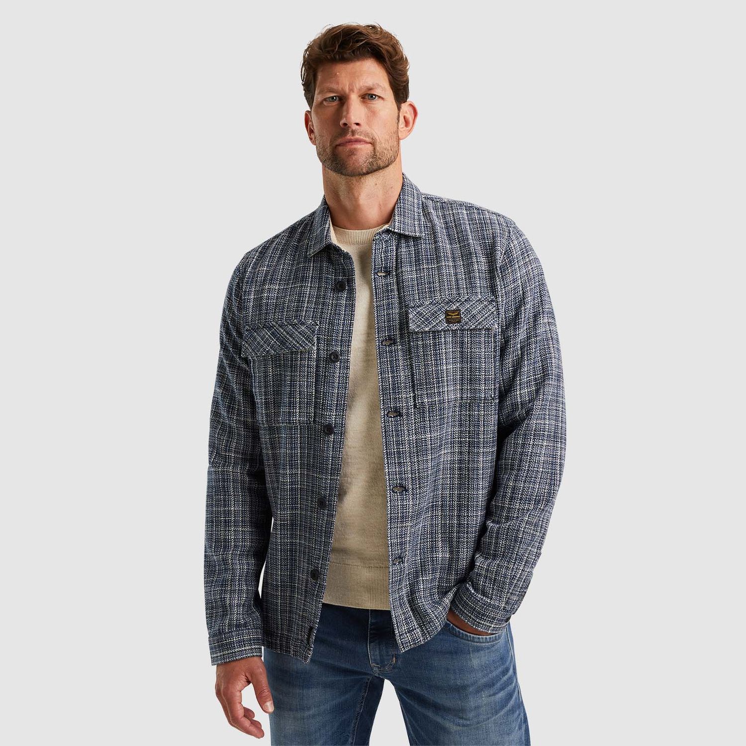 PME Legend | Shirt jacket van 100% katoen PSI2411241-5281