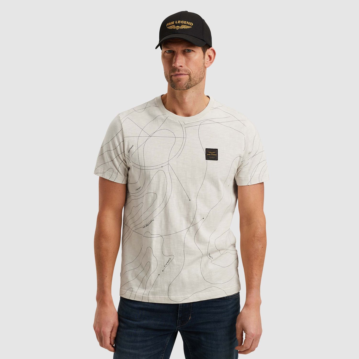 PME Legend | T-shirt met allover print PTSS2502561-7013