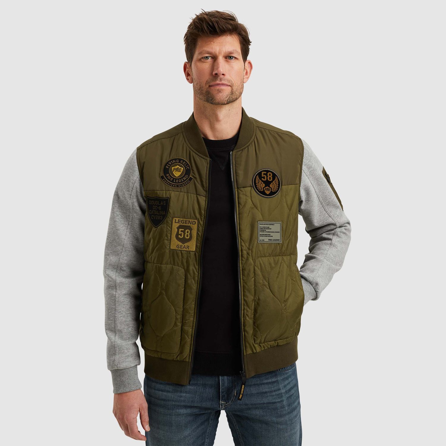 PME Legend | Hybrid jacket met badges PSW2502483-6380