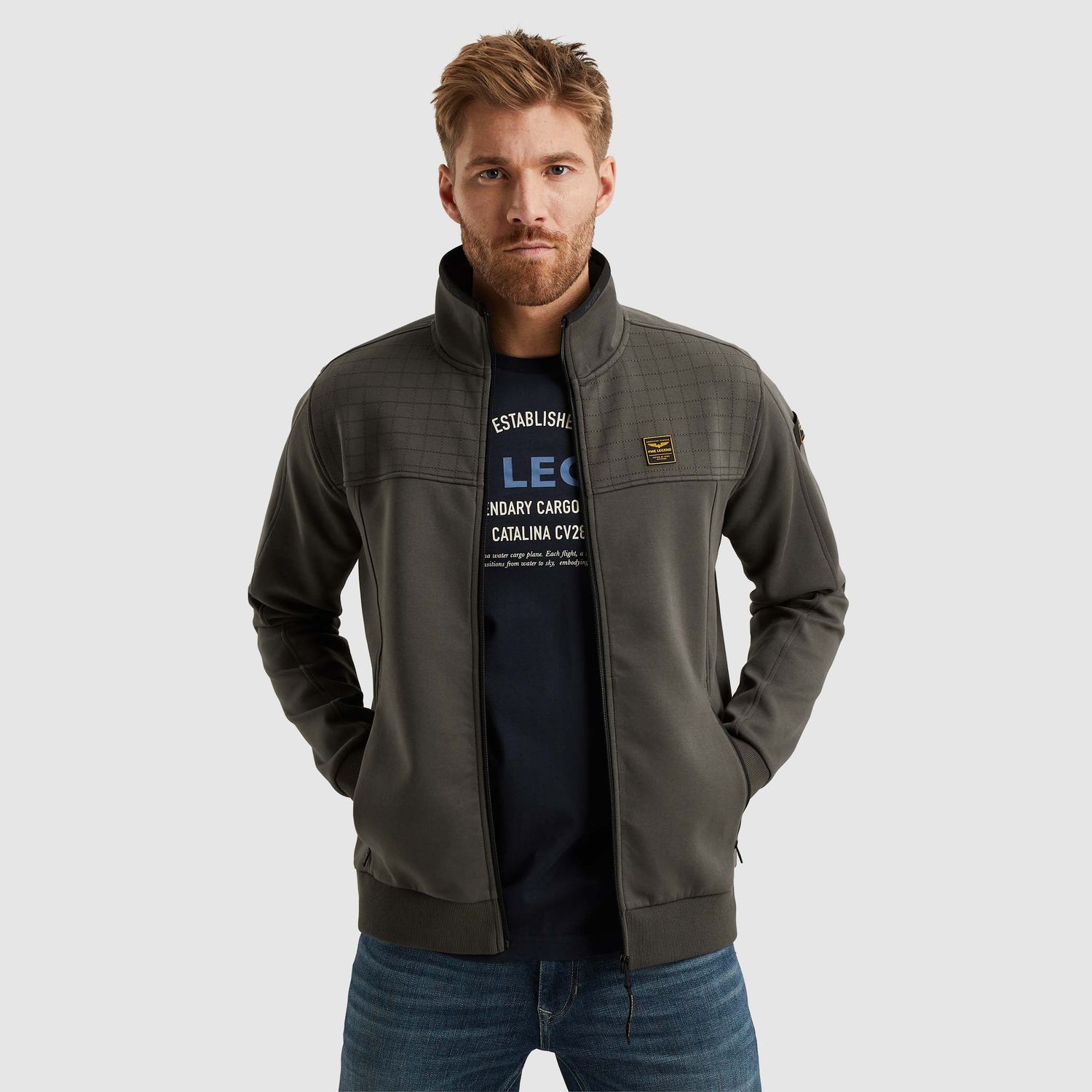 PME Legend | Sweat jacket met ritssluiting PSW2502476-8039