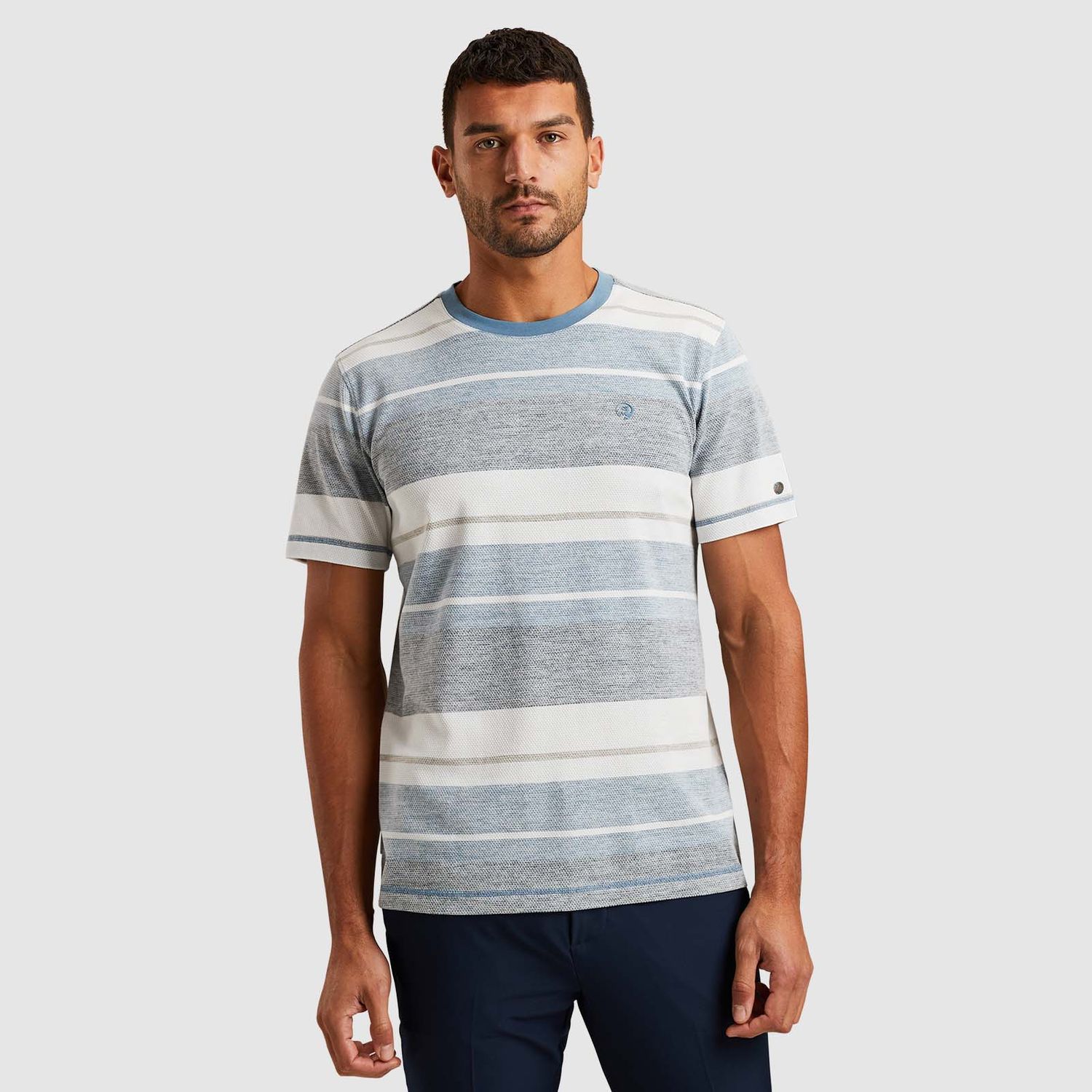 Cast Iron | T-shirt met streeppatroon CTSS2503567-5134